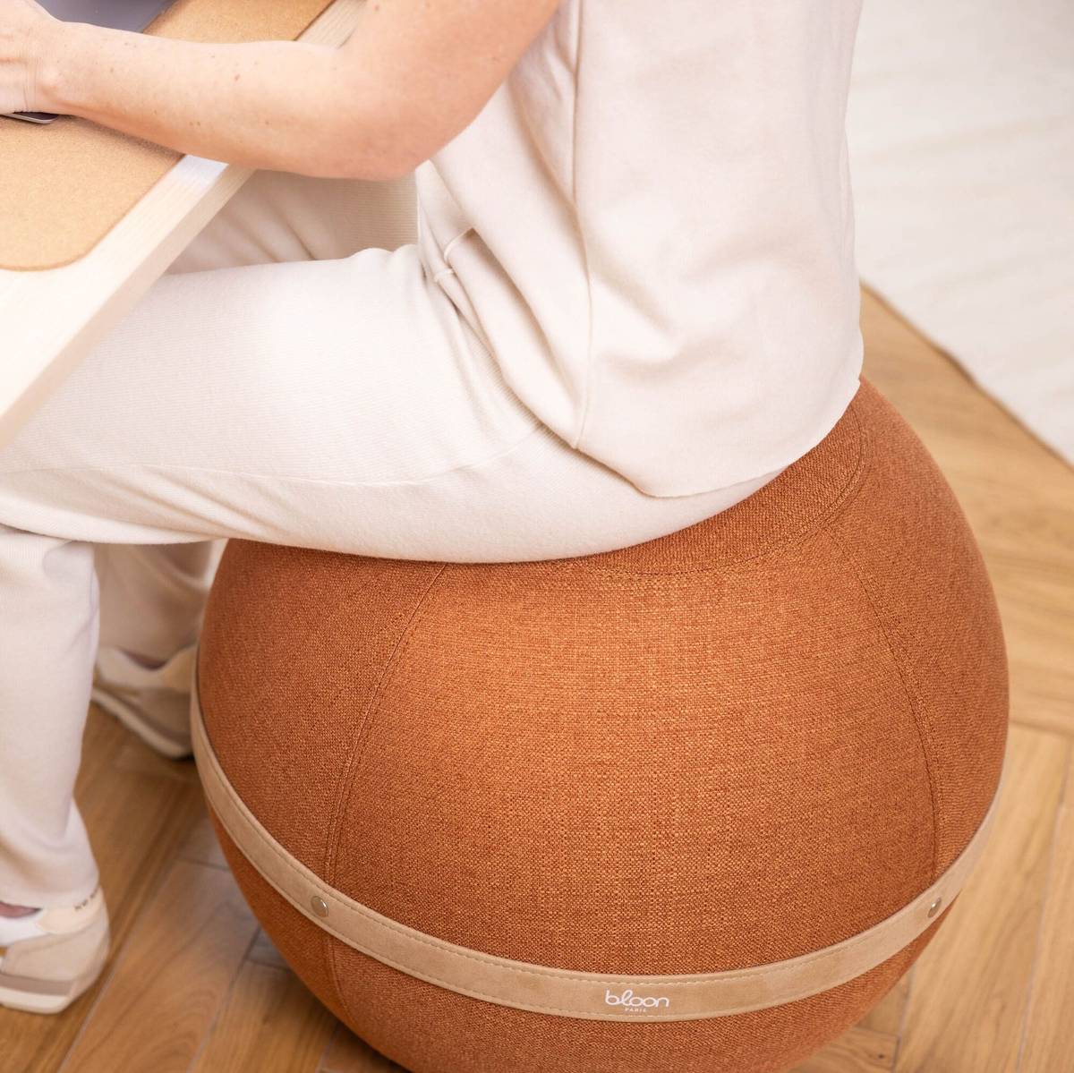 Siège ballon dynamique tissu chiné Siège ballon dynamique tissu chiné