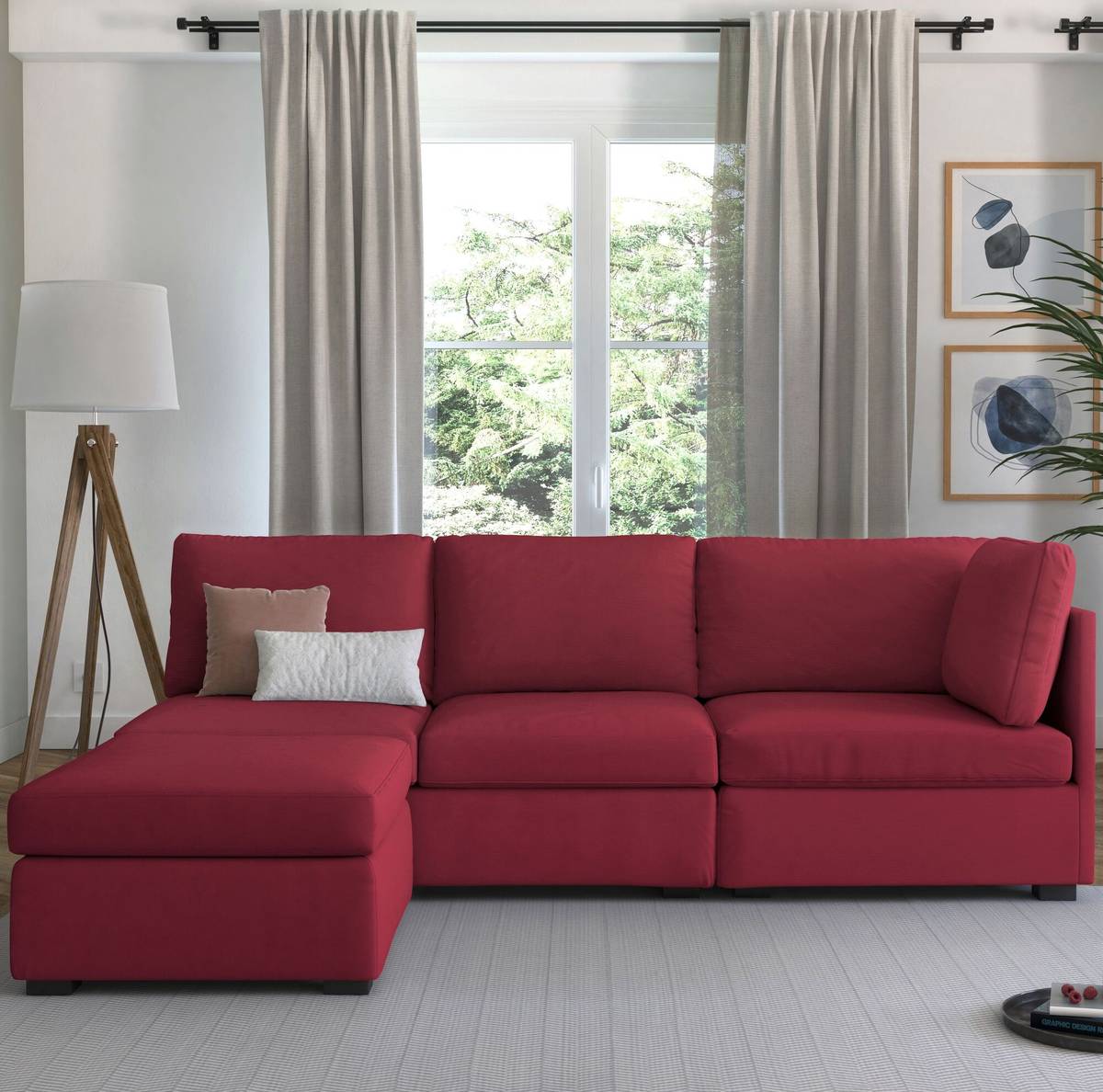 Pouf pour canapé modulable tissu déhoussable Matrix Pouf pour canapé modulable tissu déhoussable Matrix