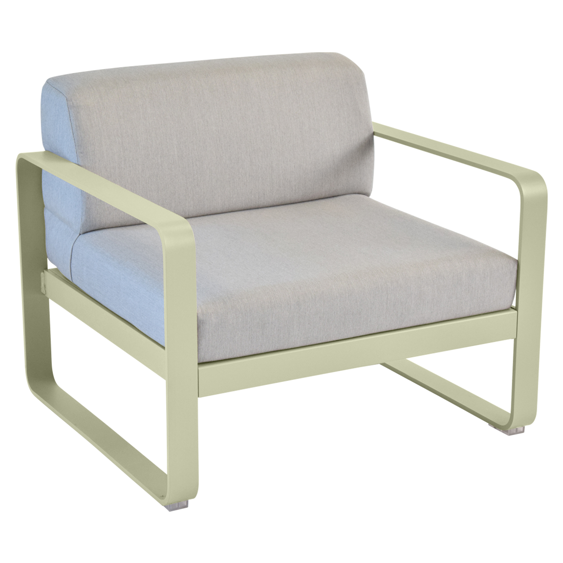 Fauteuil Bellevie Gris Flanelle en Aluminium