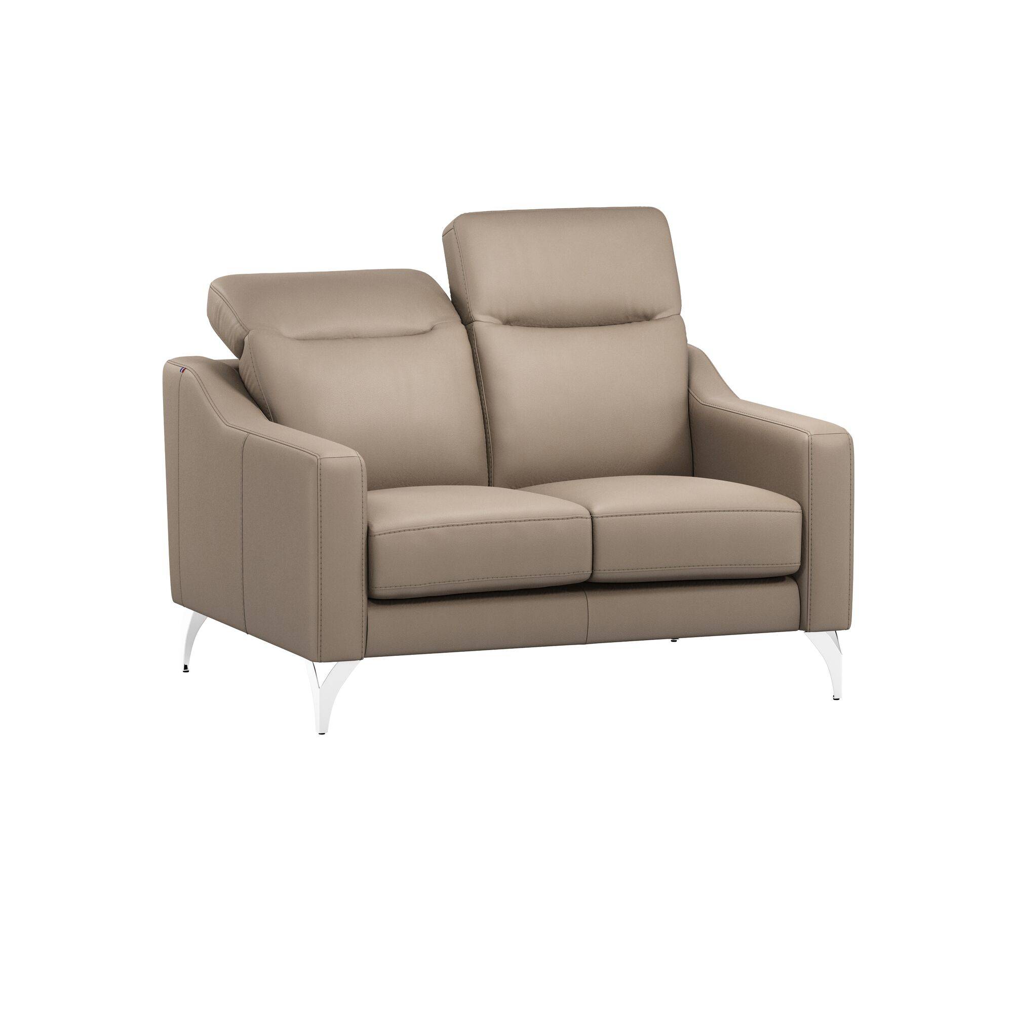 Canapé cuir têtières relevables Ben