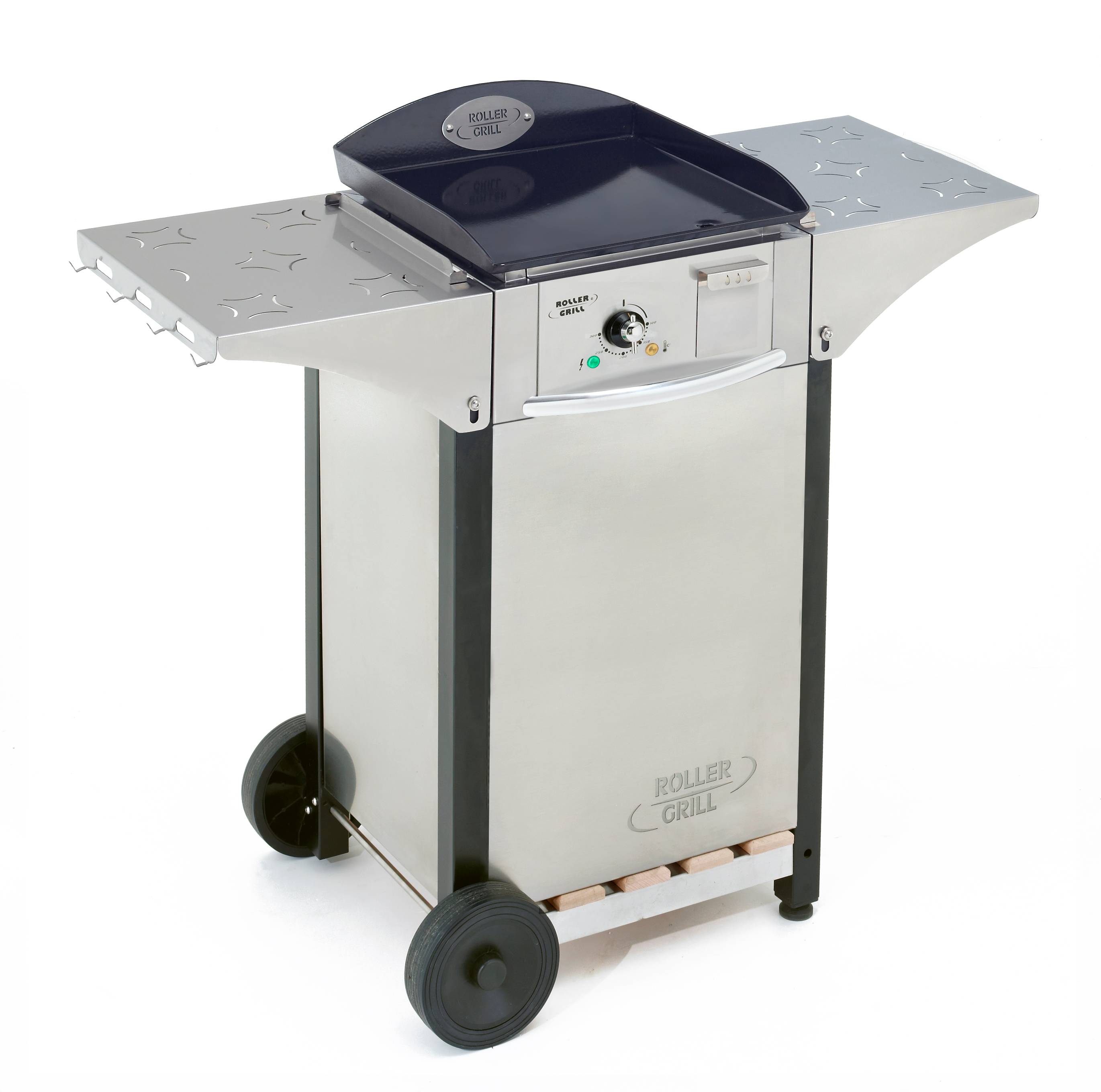 Ensemble Plancha émaillé 600x400 gaz + desserte ROLLER GRILL