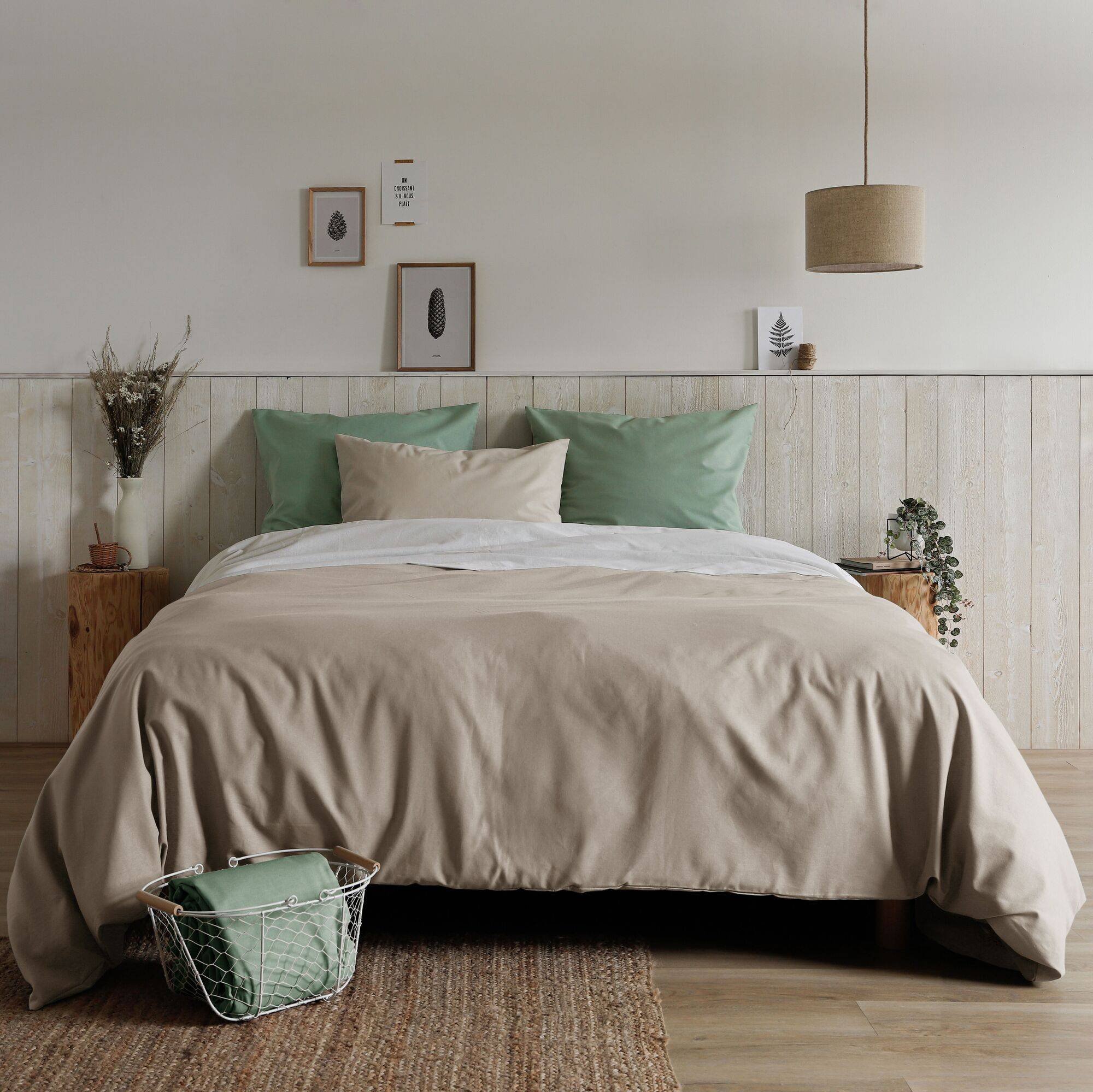 Taie d'oreiller coton lin Valentine CAMIF