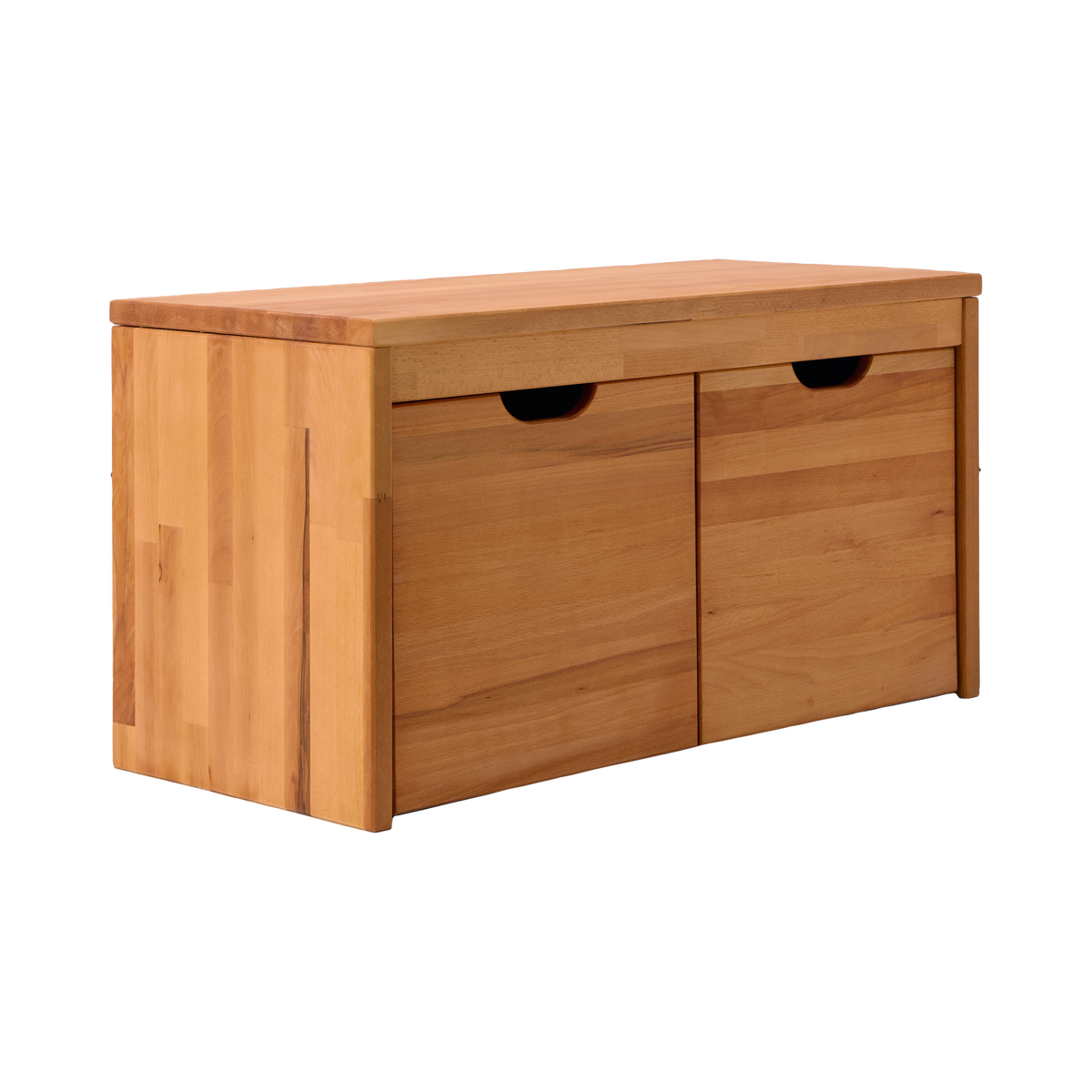 Banc bois massif 2 cubes de rangement Cyriel Banc bois massif 2 cubes de rangement Cyriel