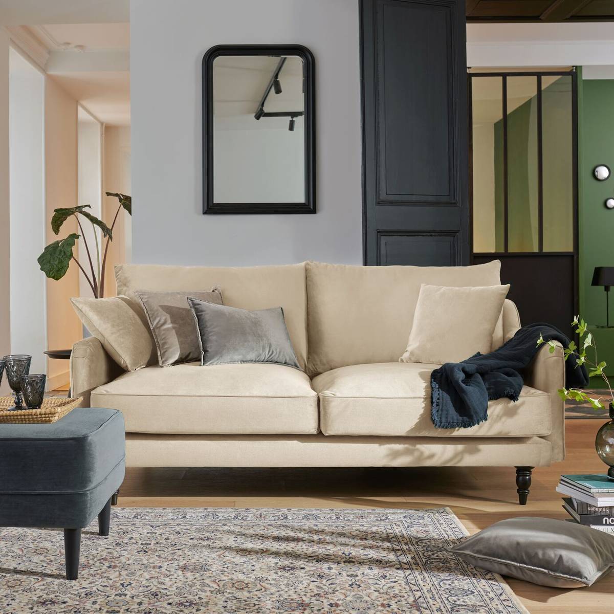 Canapé velours Olie Canapé velours Olie