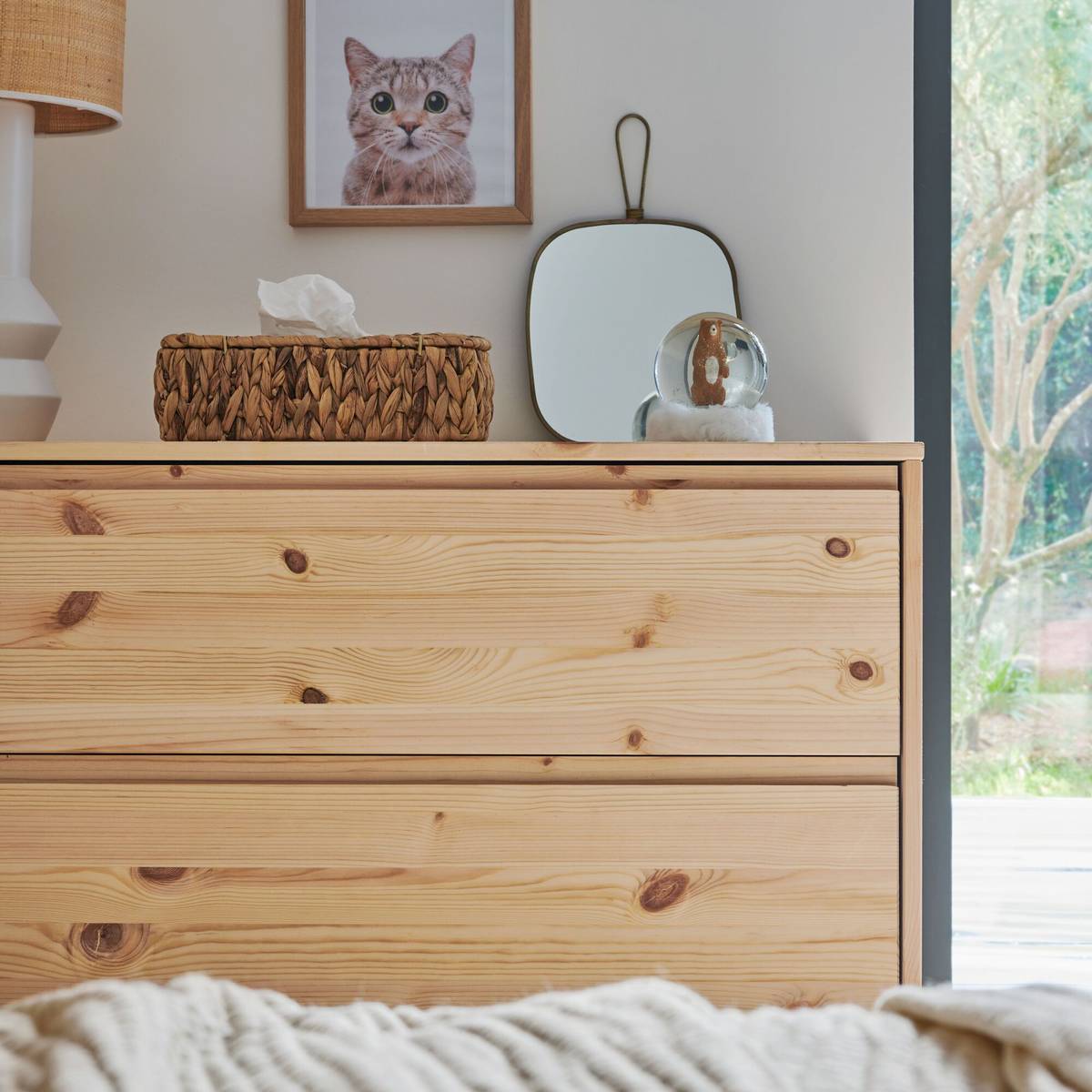 Commode pin massif 3 tiroirs Elie Commode pin massif 3 tiroirs Elie