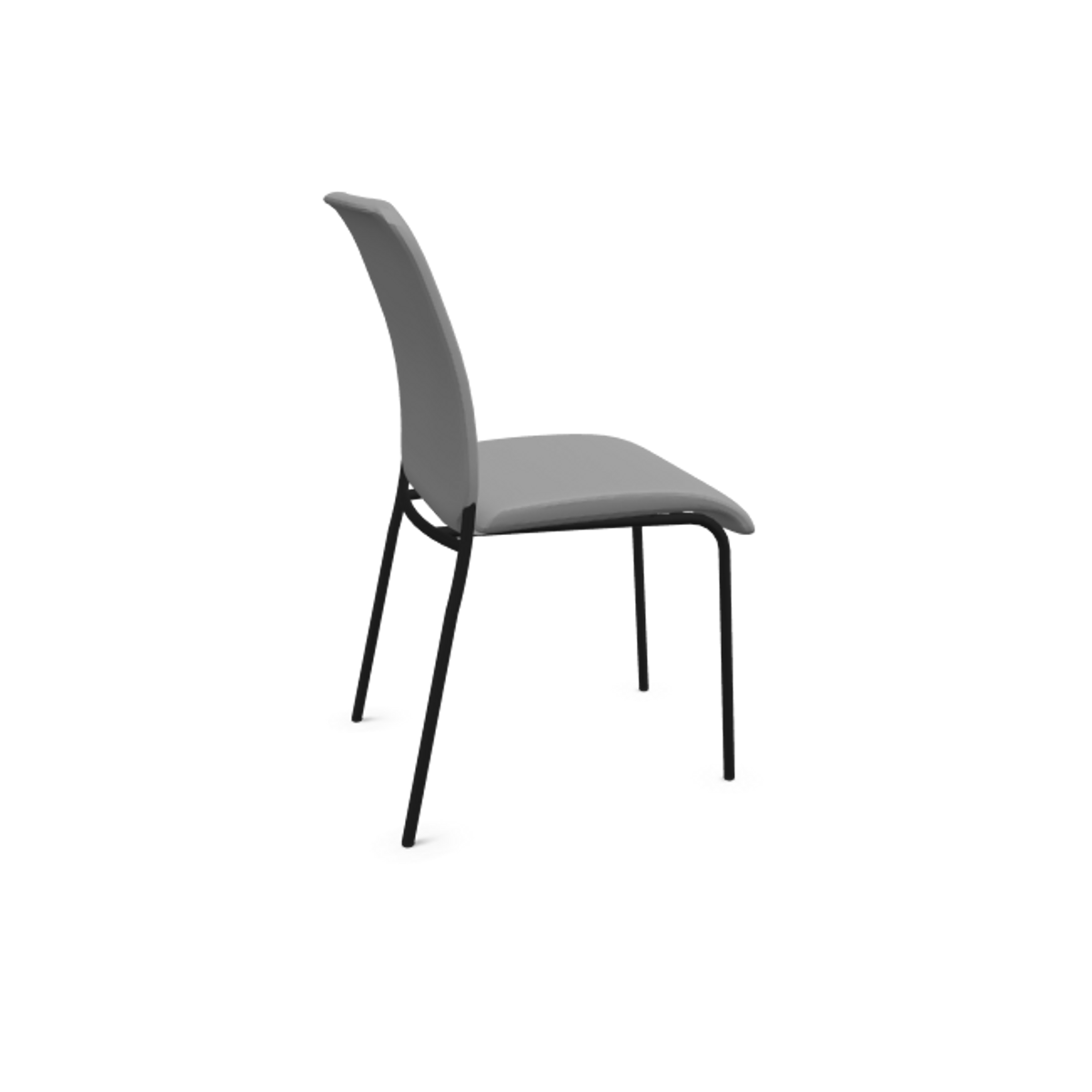 Chaise de bureau capitonnée sans accoudoirs pieds métal Sun H Chaise de bureau capitonnée sans accoudoirs pieds métal Sun H