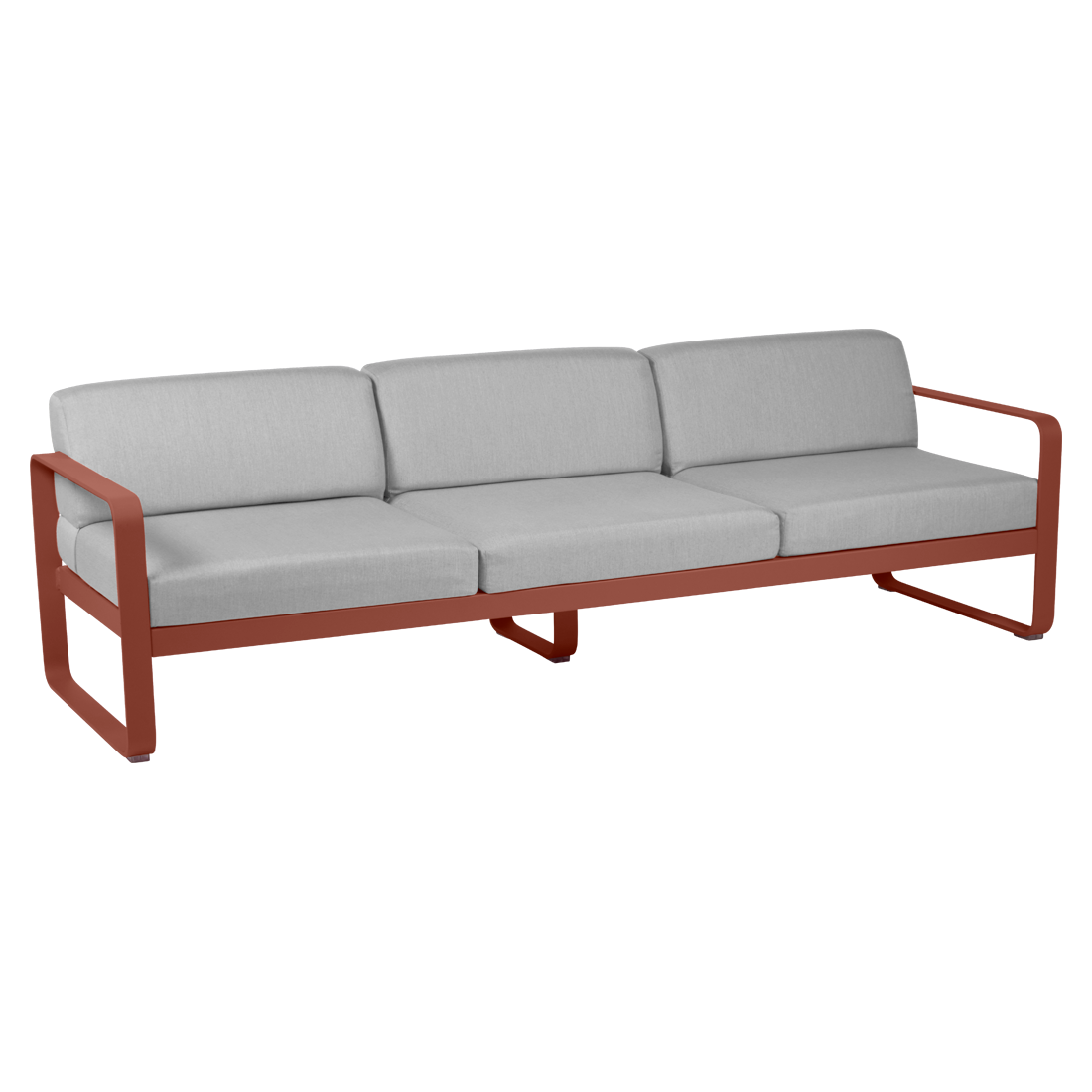 Canapé 3 Places Bellevie Gris Flanelle en Aluminium