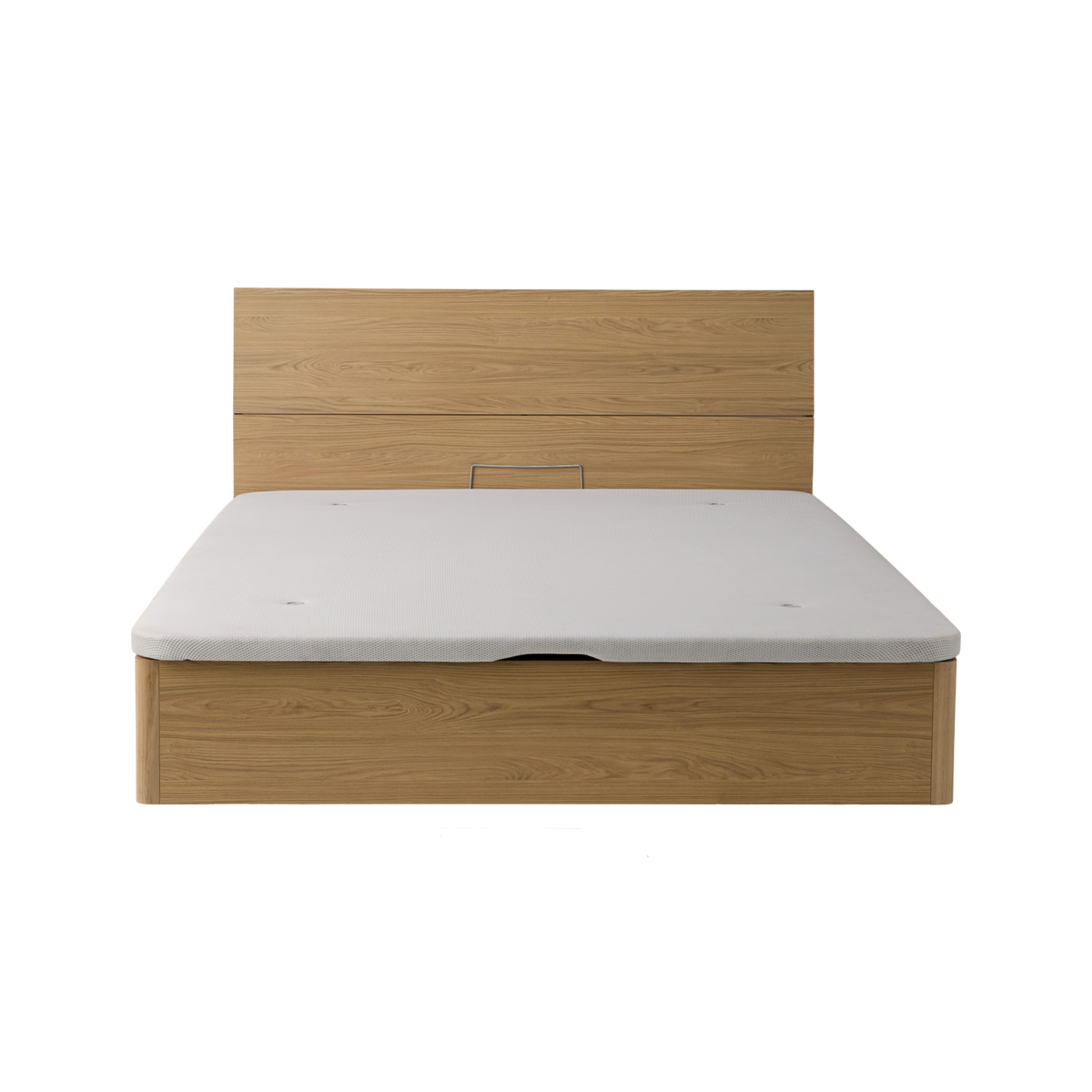 Lit coffre avec tête de lit décor bois Simon Lit coffre avec tête de lit décor bois Simon