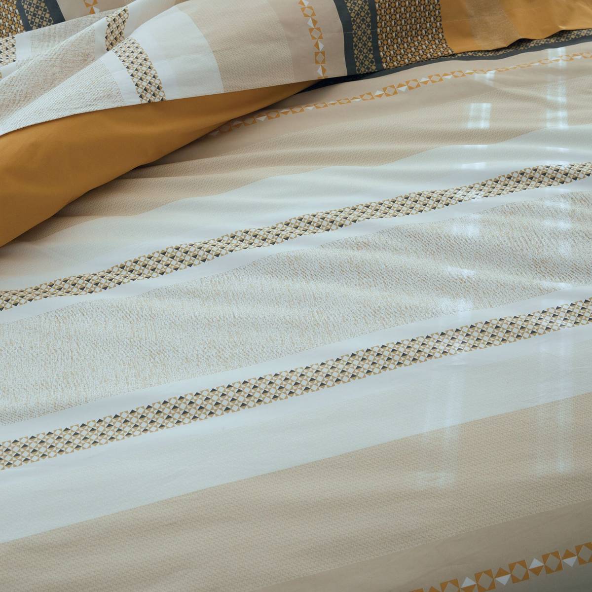 Housse de couette percale Marlow Miel Housse de couette percale Marlow Miel
