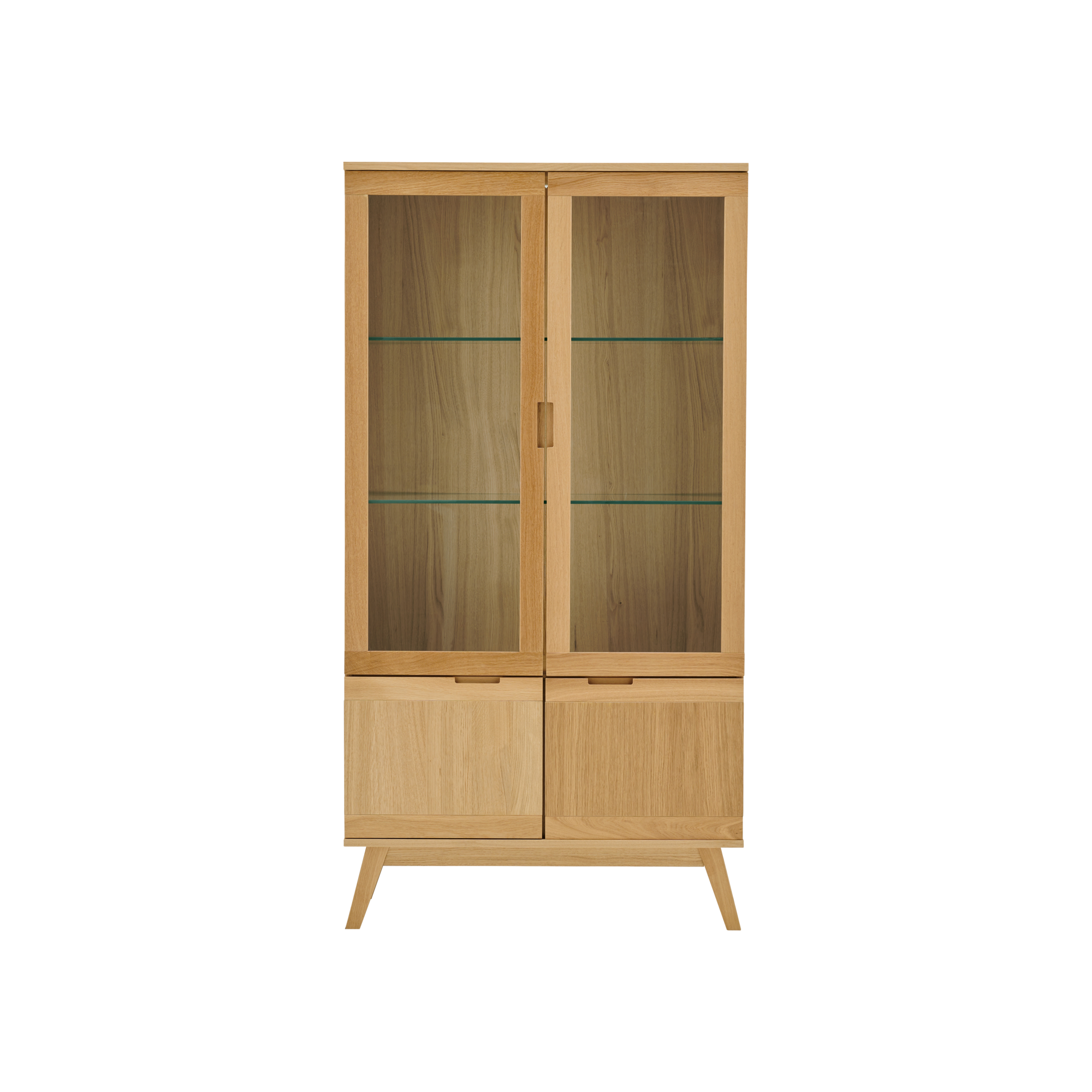 Meuble vitrine 4 portes bois Adèle