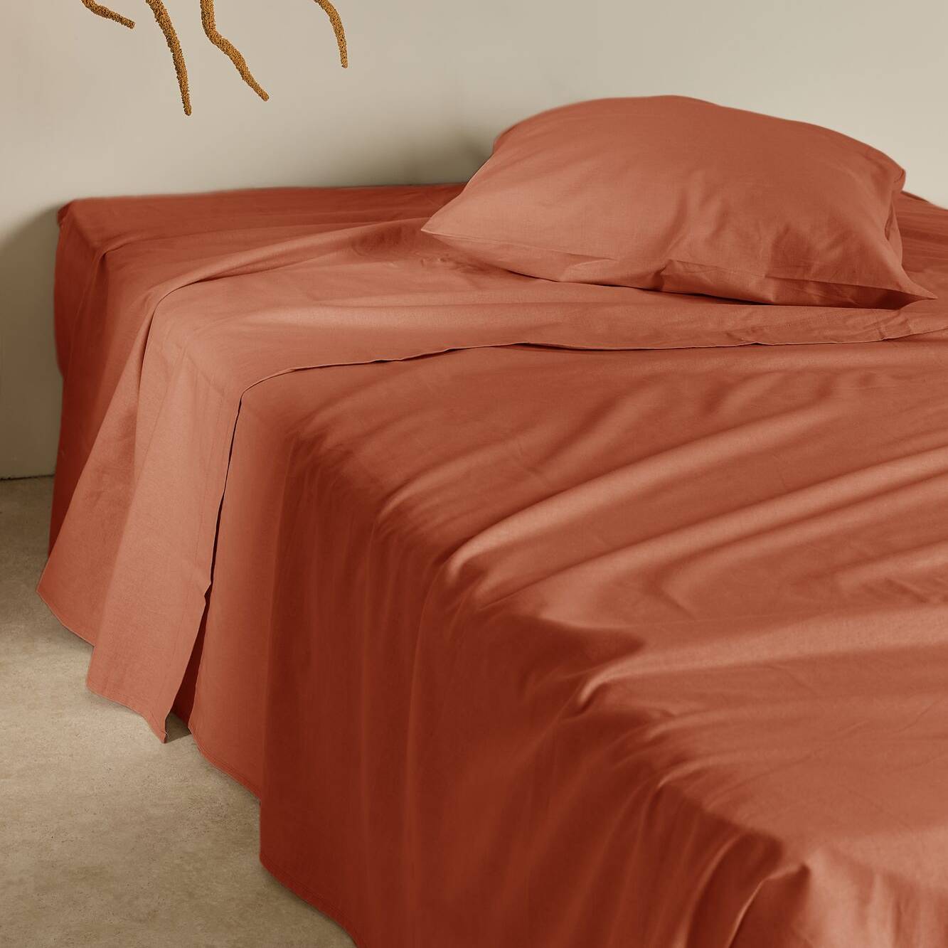 Drap plat coton lin Valentine Drap plat coton lin Valentine