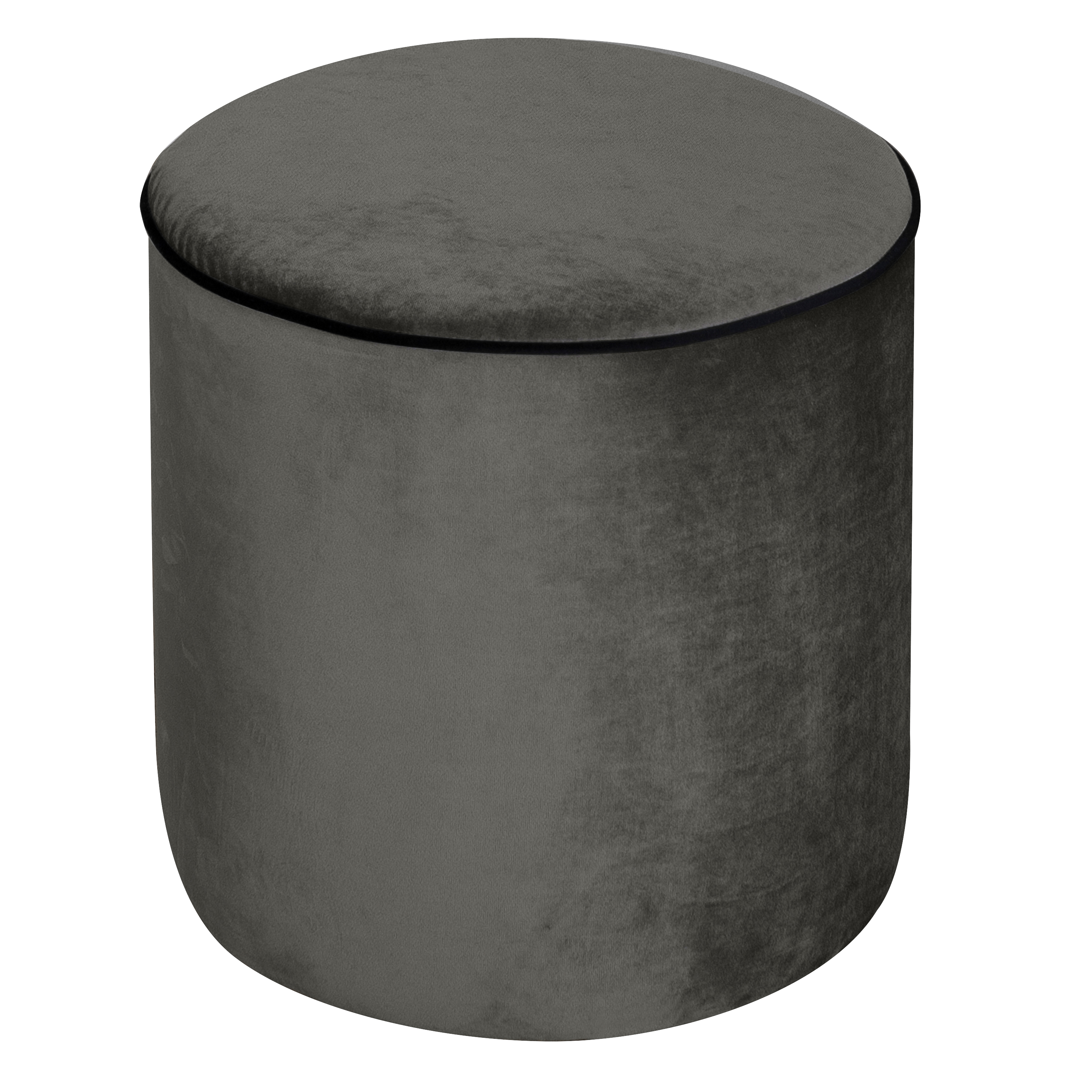 Pouf rond tissu velours Léo