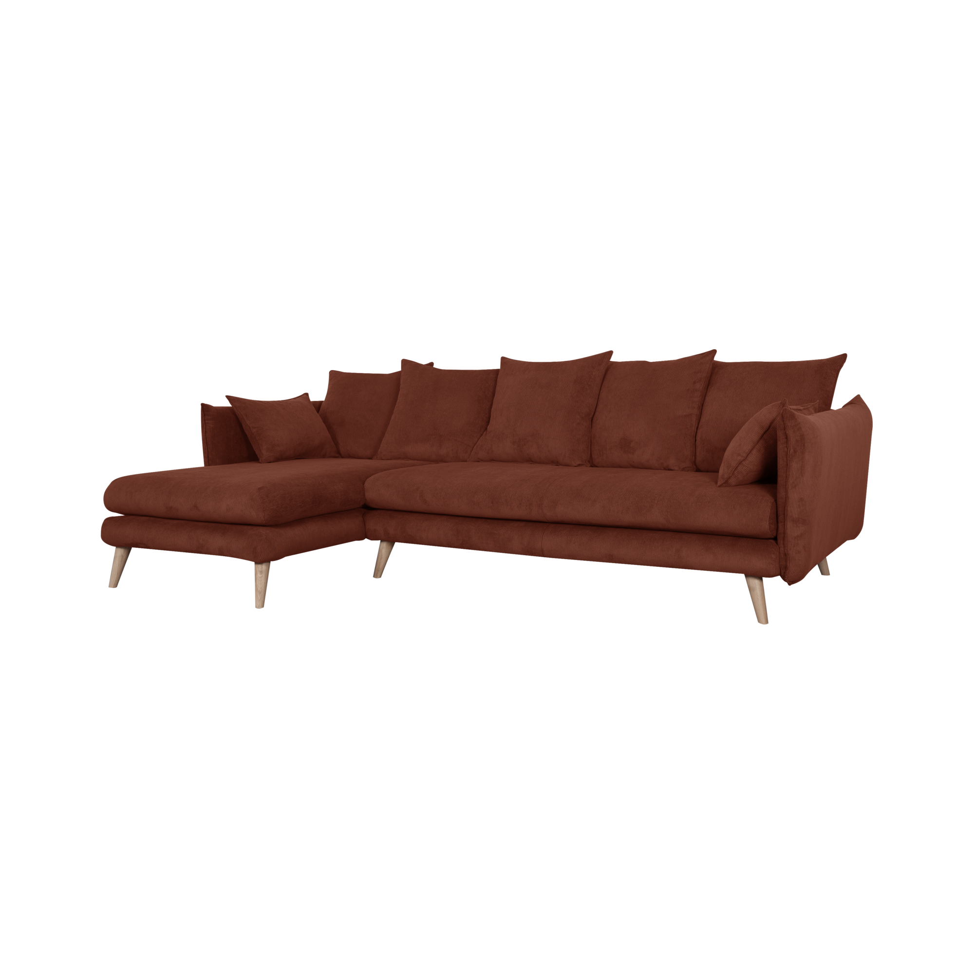 Canapé d'angle velours côtelé Orion