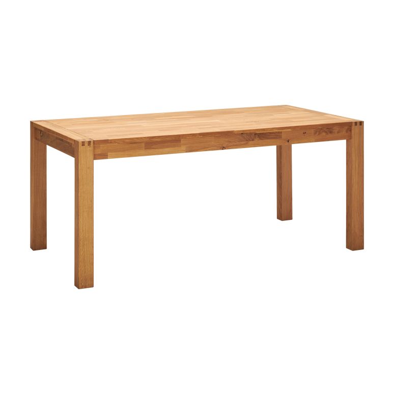 Table à manger rectangulaire chêne massif 6 personnes avec rallonges en option Luminescence Table à manger rectangulaire chêne massif 6 personnes avec rallonges en option Luminescence
