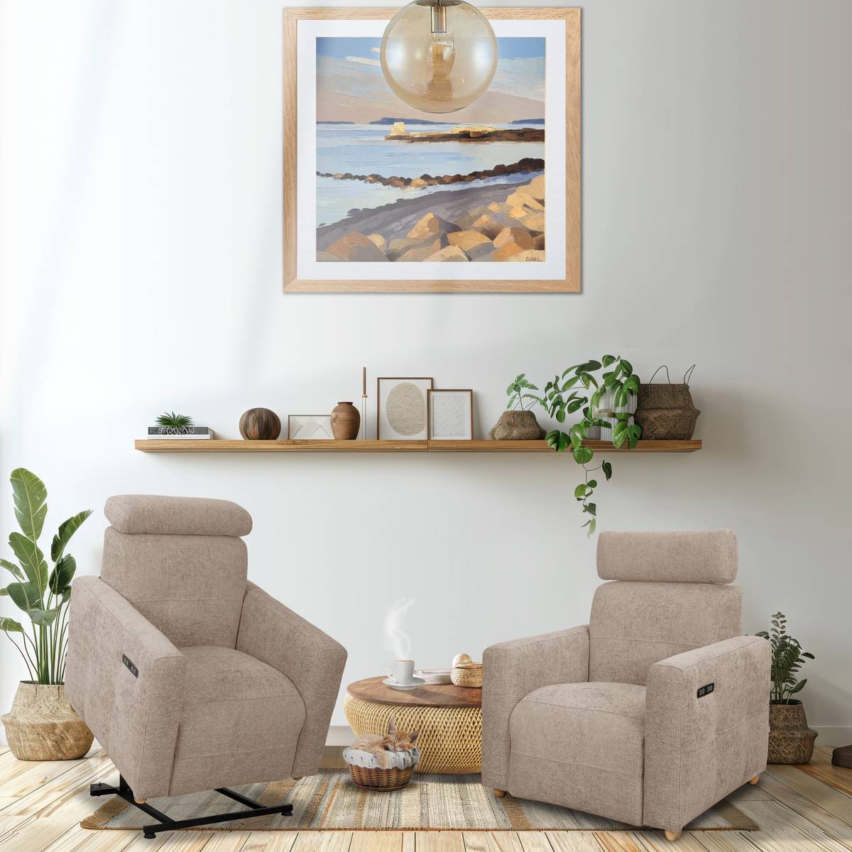 Fauteuil relax électrique tissu Chambord Fauteuil relax électrique tissu Chambord