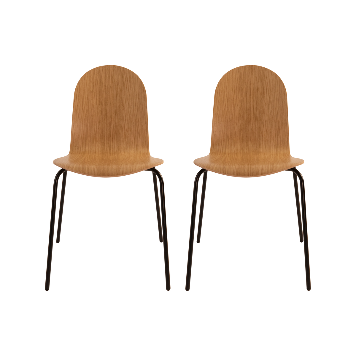 Lot de 2 chaises chêne Riaz Lot de 2 chaises chêne Riaz