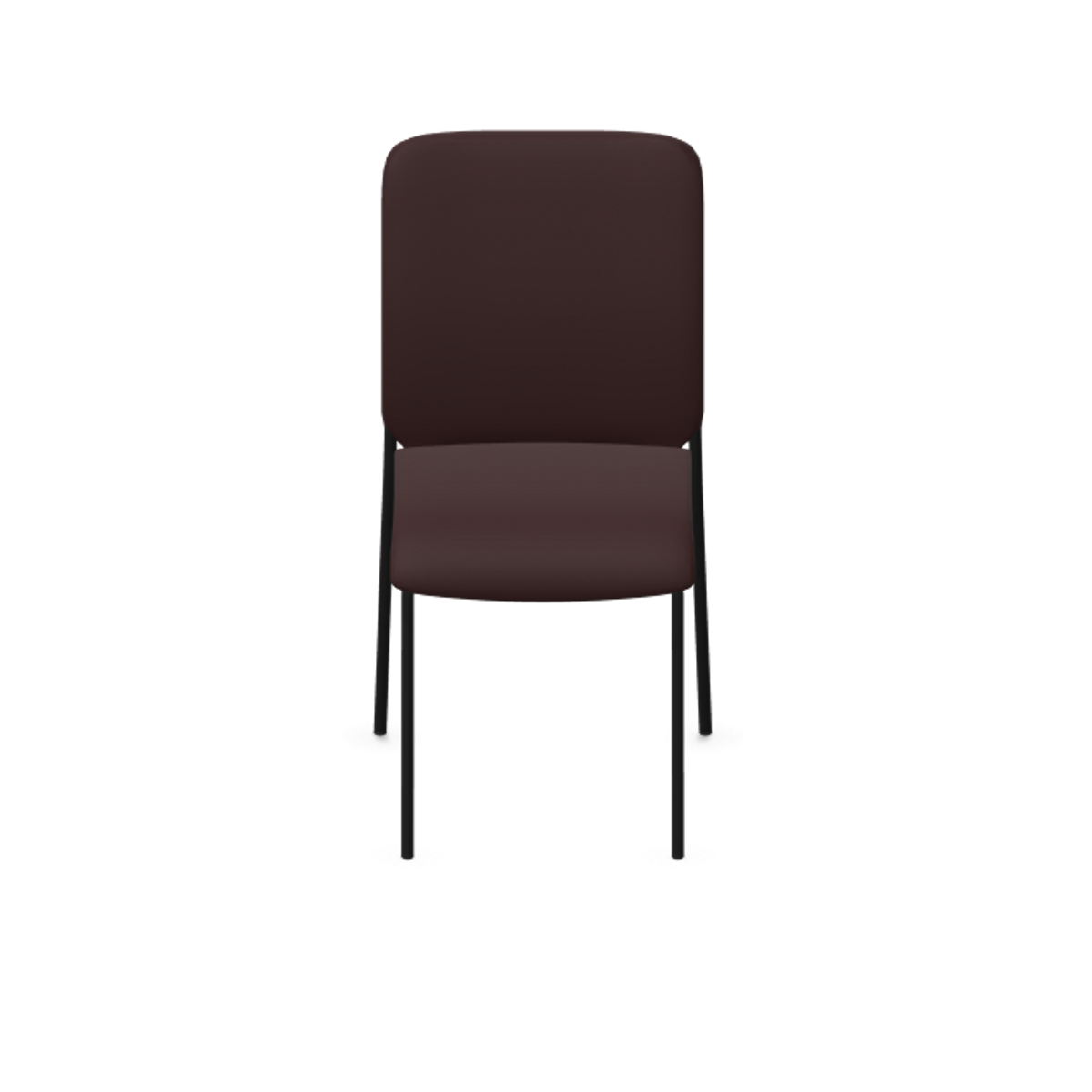 Chaise de bureau capitonnée sans accoudoirs pieds métal Sun H Chaise de bureau capitonnée sans accoudoirs pieds métal Sun H