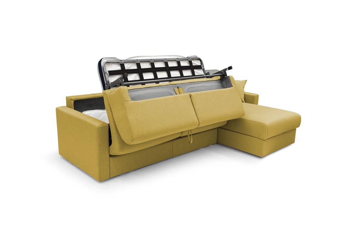 Canapé d'angle convertible et réversible tissu déhoussable Aubin Canapé d'angle convertible et réversible tissu déhoussable Aubin