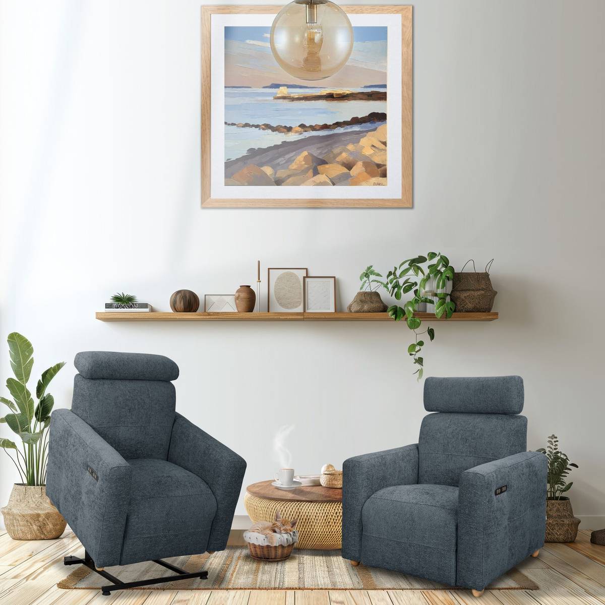 Fauteuil relax électrique tissu Chambord Fauteuil relax électrique tissu Chambord