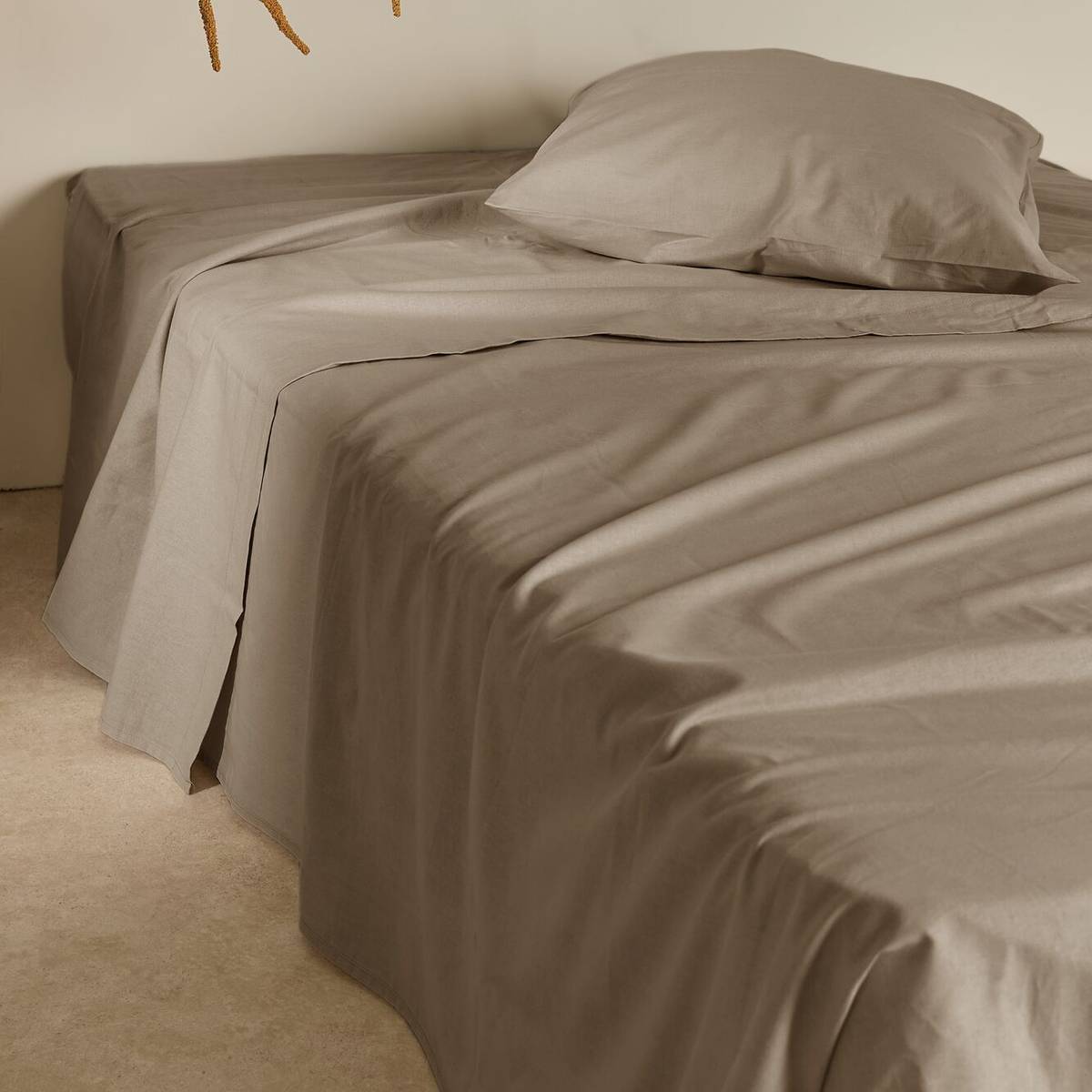 Drap plat coton lin Valentine Drap plat coton lin Valentine