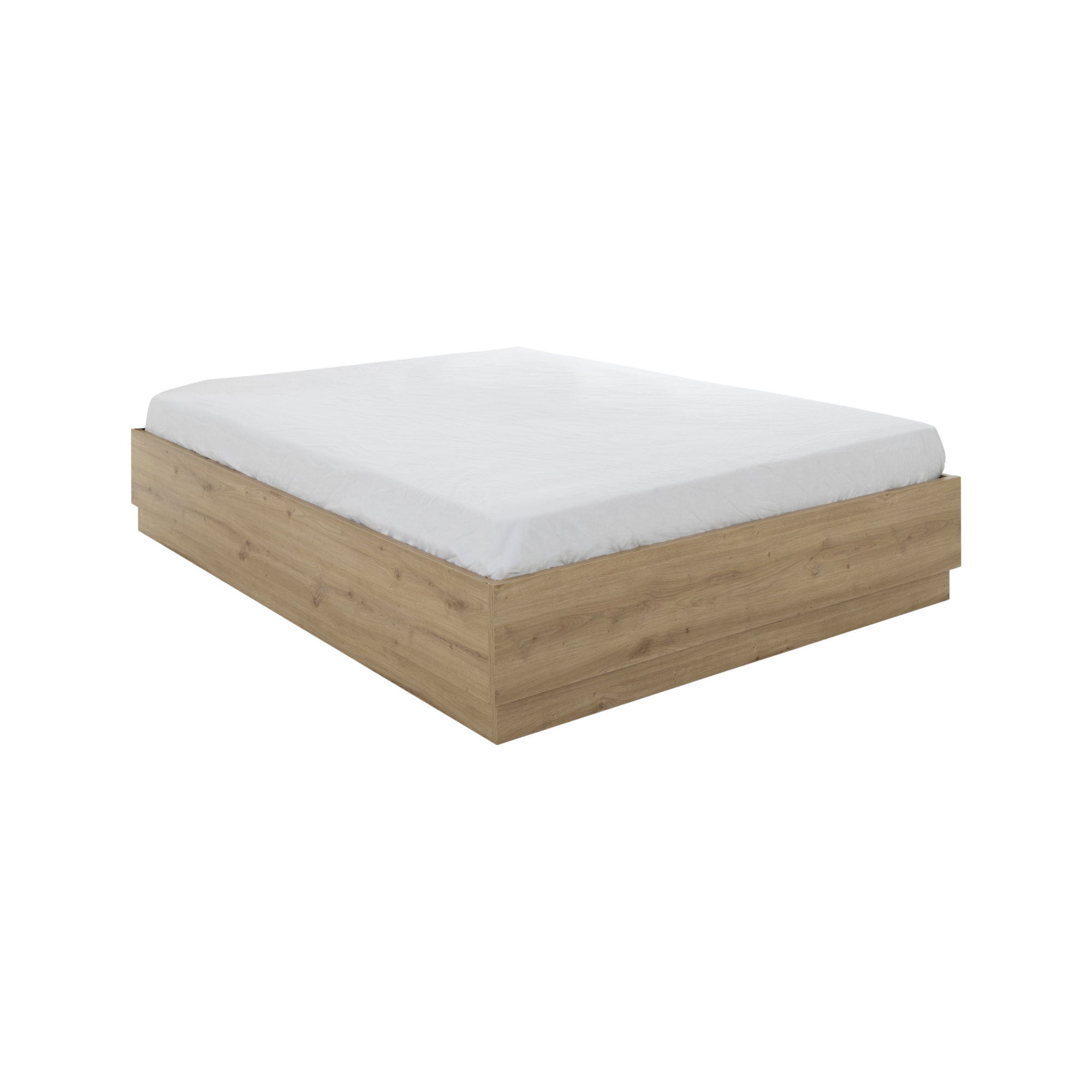 Lit coffre décor bois Gaston