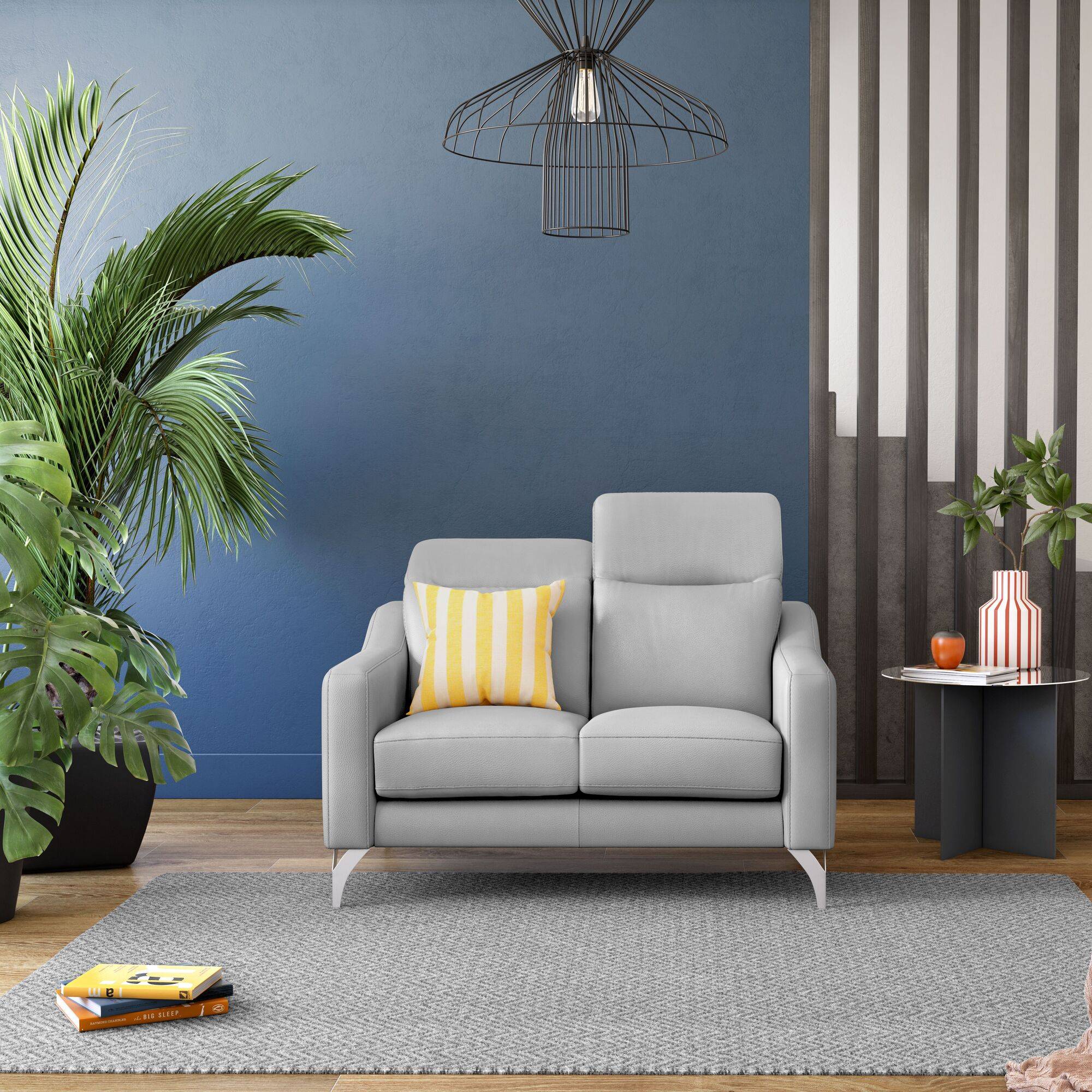 Canapé cuir têtières relevables Ben - Image 1