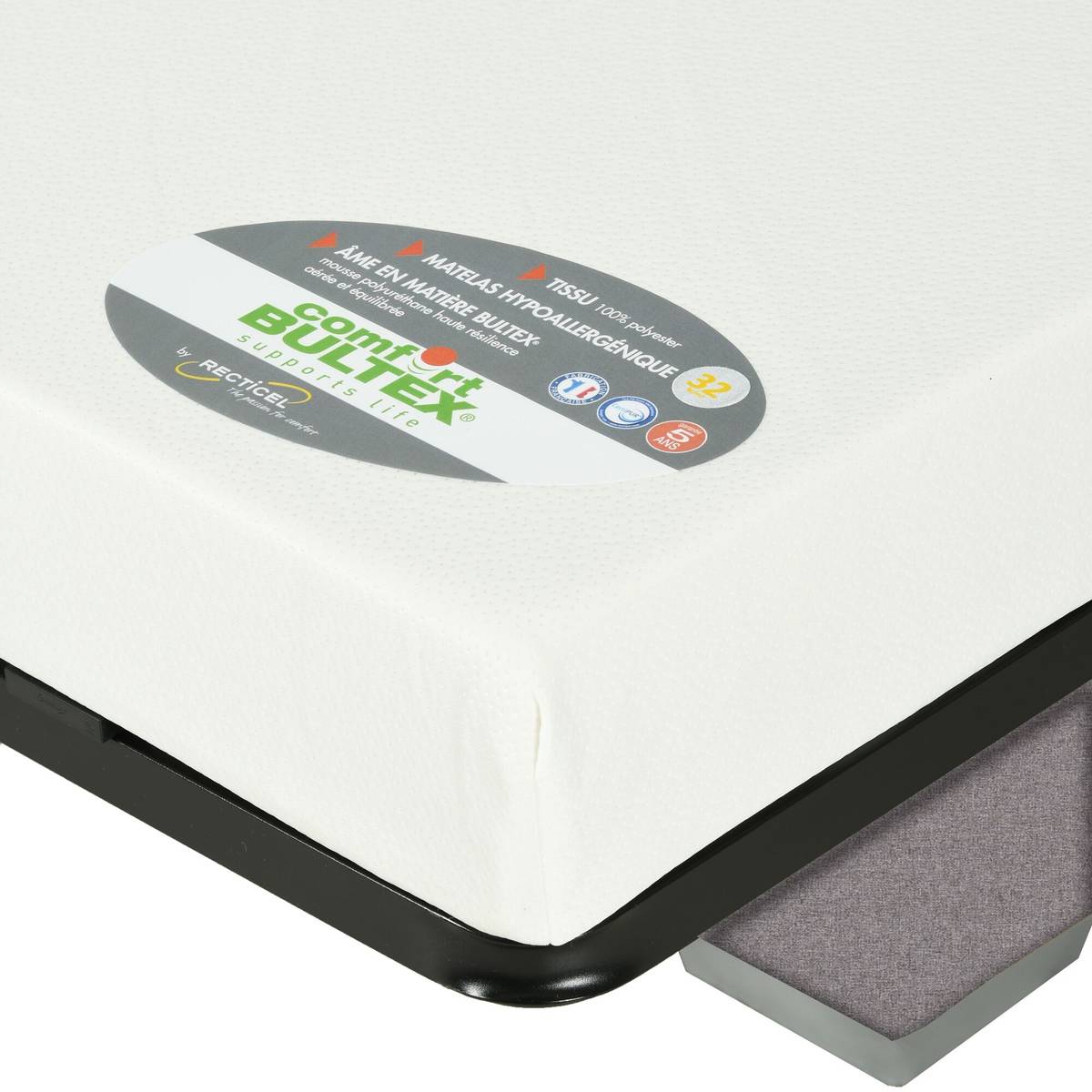 Canapé clic-clac tissu matelas Bultex 14 cm Gizia Canapé clic-clac tissu matelas Bultex 14 cm Gizia