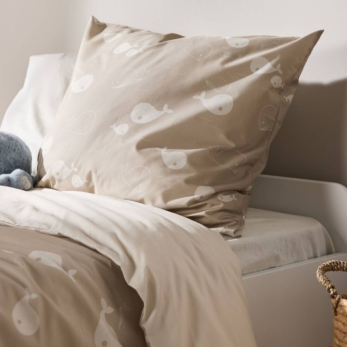 Parure de lit coton P'tite Baleine Parure de lit coton P'tite Baleine