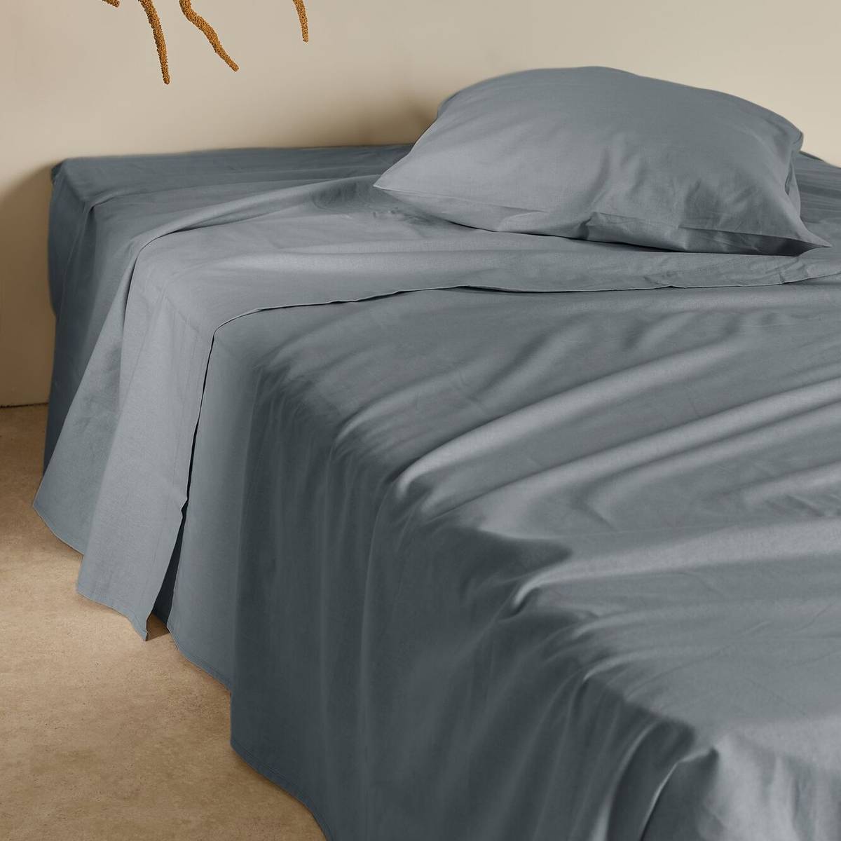 Drap plat coton lin Valentine Drap plat coton lin Valentine