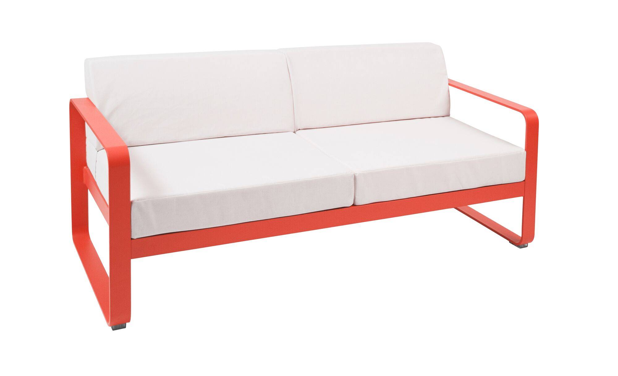 Canapé 2 Places Bellevie Blanc Grisé en Aluminium FERMOB