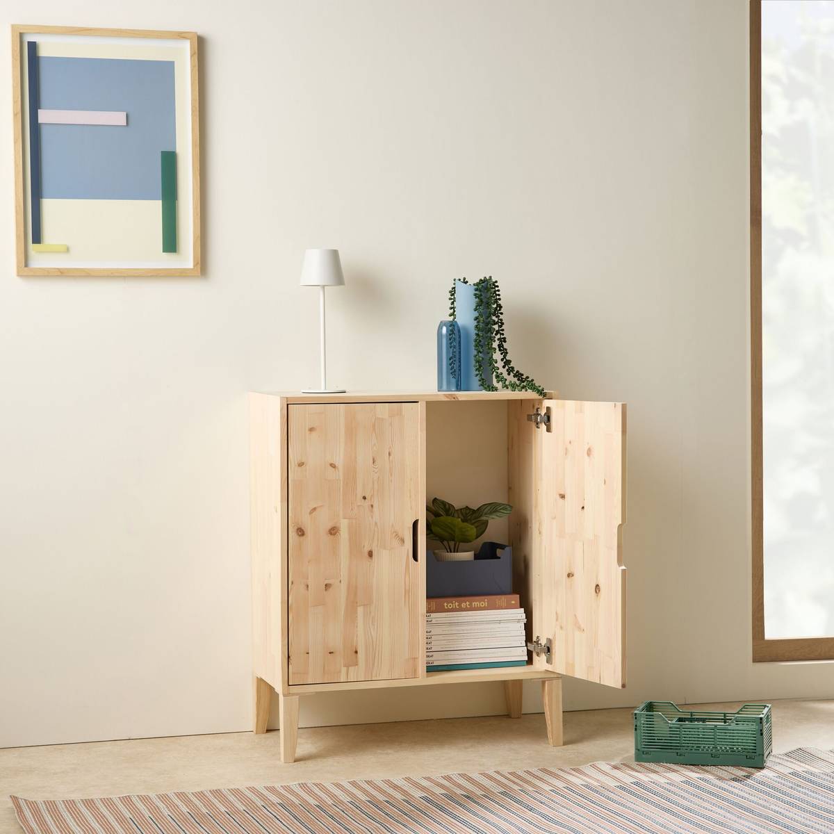 Etagère bois massif 2x2 cases Elio Etagère bois massif 2x2 cases Elio