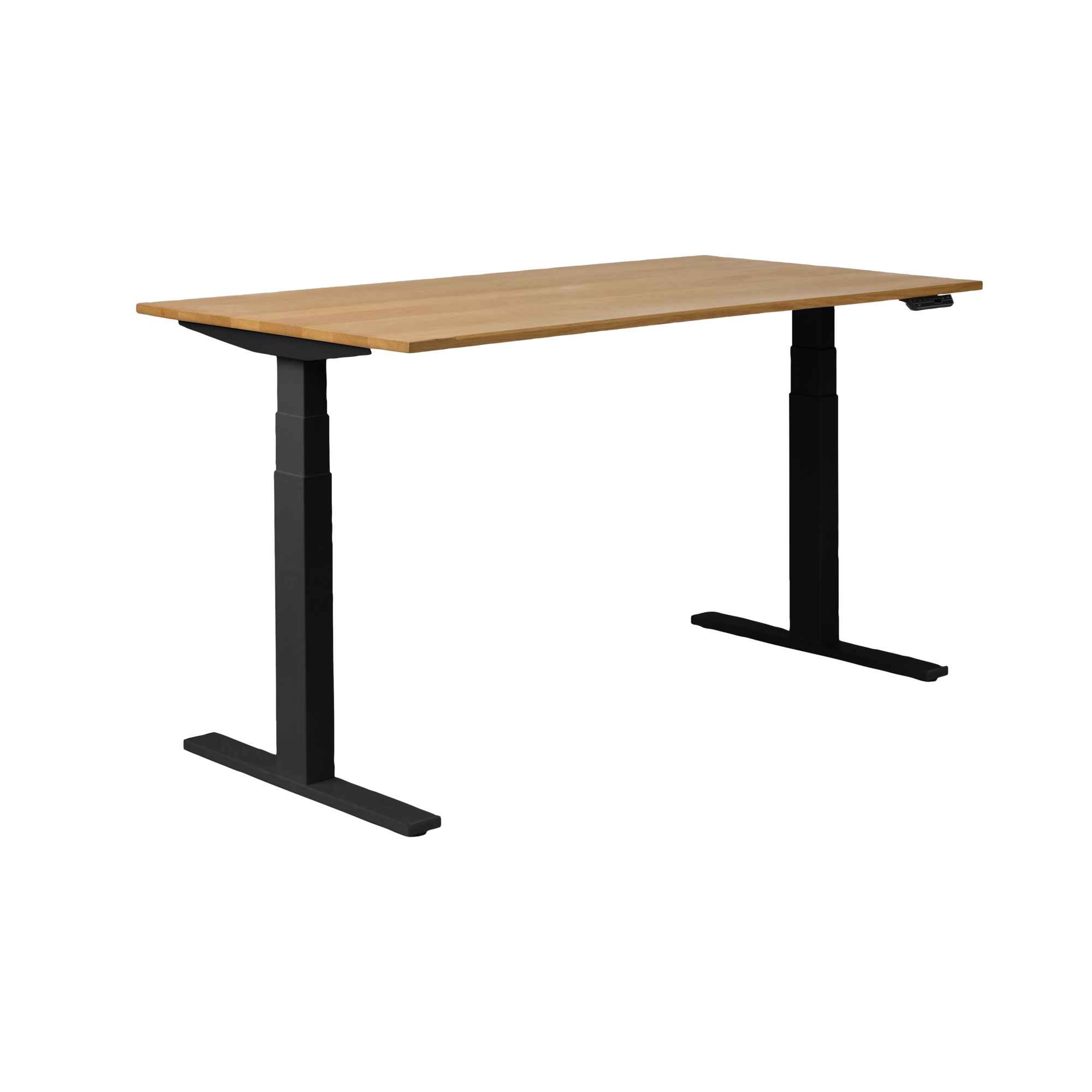Bureau Assis-Debout Électrique 160x60 Cm - Moteur Silencieux, 3 Mémoires & Système Anti-Collision - Noyer Foncé