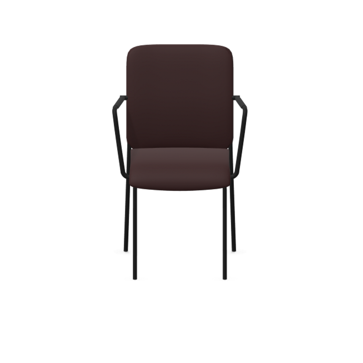 Chaise de bureau capitonnée avec accoudoirs pieds métal Sun H Chaise de bureau capitonnée avec accoudoirs pieds métal Sun H