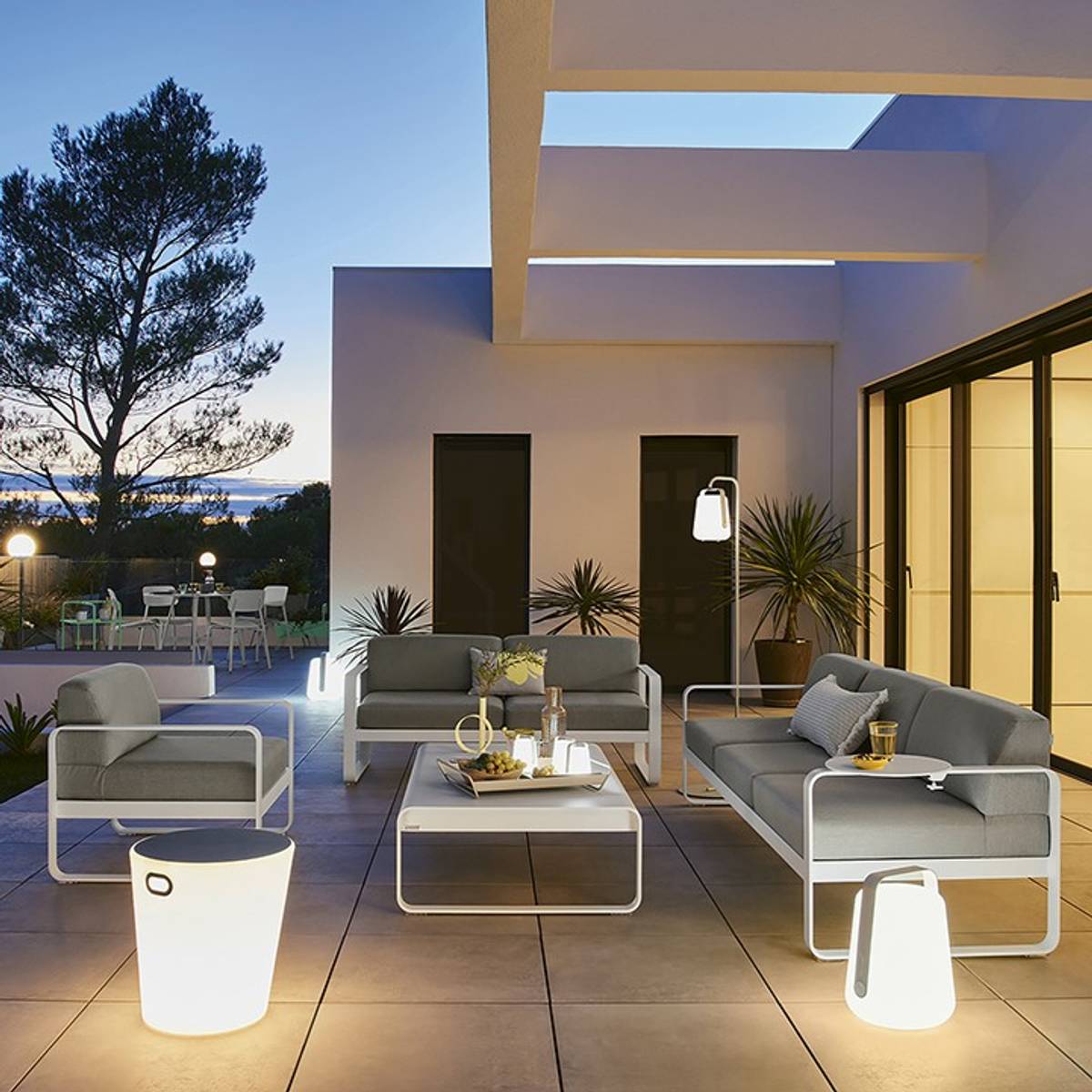 Canapé 3 Places Bellevie Gris Flanelle en Aluminium Canapé 3 Places Bellevie Gris Flanelle en Aluminium