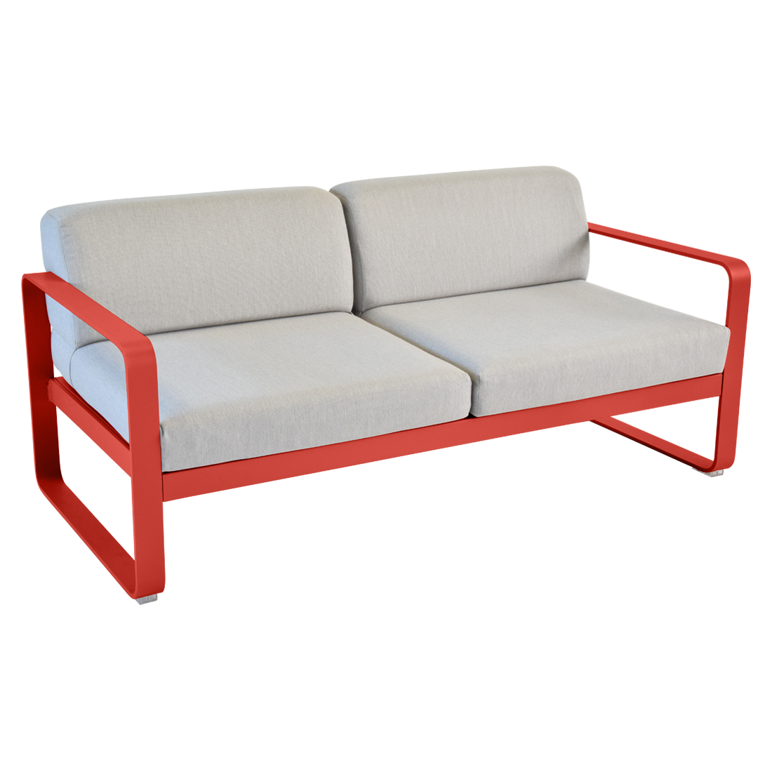 Canapé 2 Places Bellevie Gris Flanelle en Aluminium FERMOB