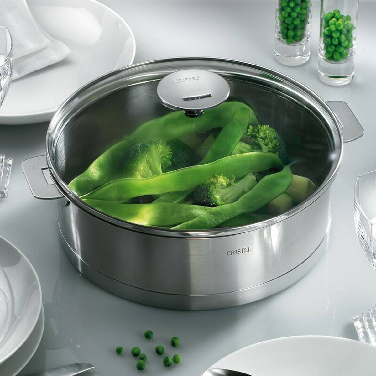 Sauteuse inox 24 cm avec couvercle Strate Amovible Sauteuse inox 24 cm avec couvercle Strate Amovible