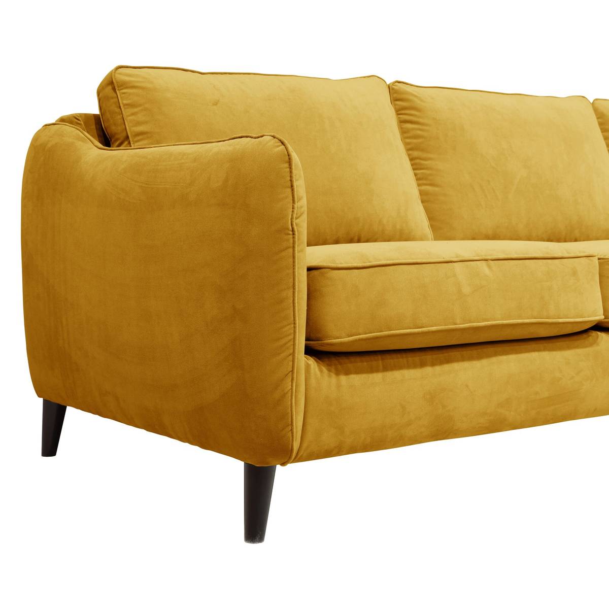 Canapé d'angle convertible velours Prince Canapé d'angle convertible velours Prince