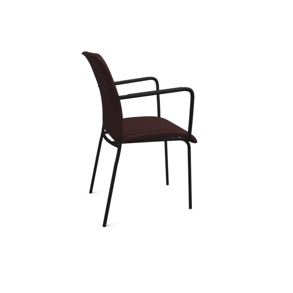 Chaise de bureau capitonnée avec accoudoirs pieds métal Sun H Chaise de bureau capitonnée avec accoudoirs pieds métal Sun H