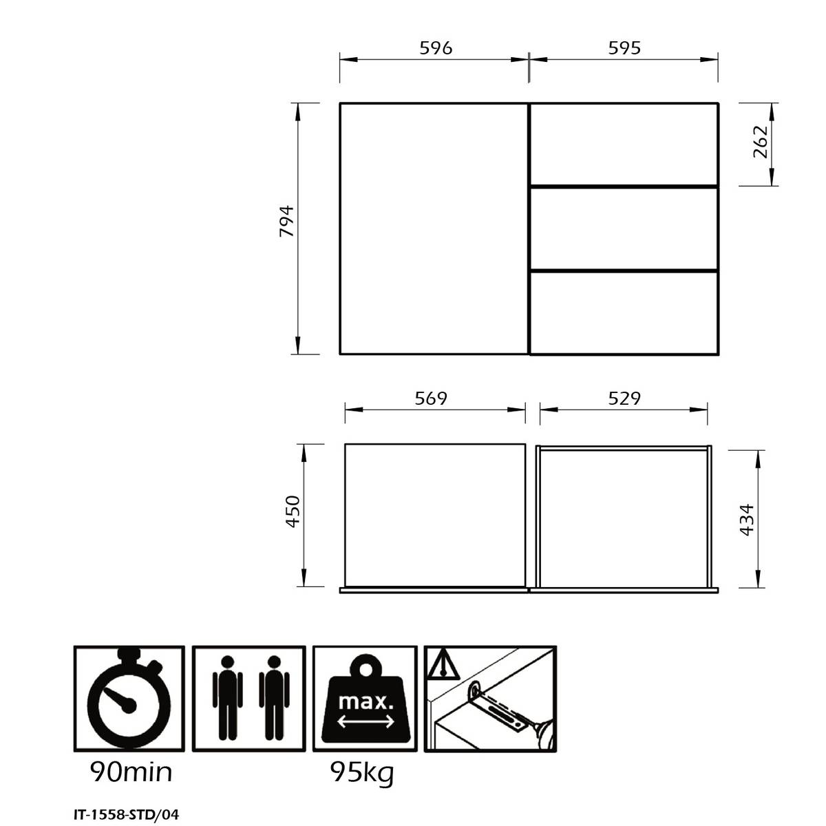 Buffet 1 porte 3 tiroirs Tilda Buffet 1 porte 3 tiroirs Tilda