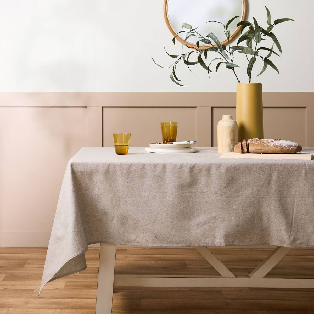 Nappe enduite coton lin Laurie Nappe enduite coton lin Laurie