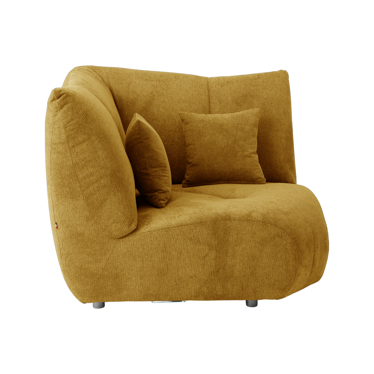 Canapé d'angle modulable tissu avec pouf Benny Canapé d'angle modulable tissu avec pouf Benny