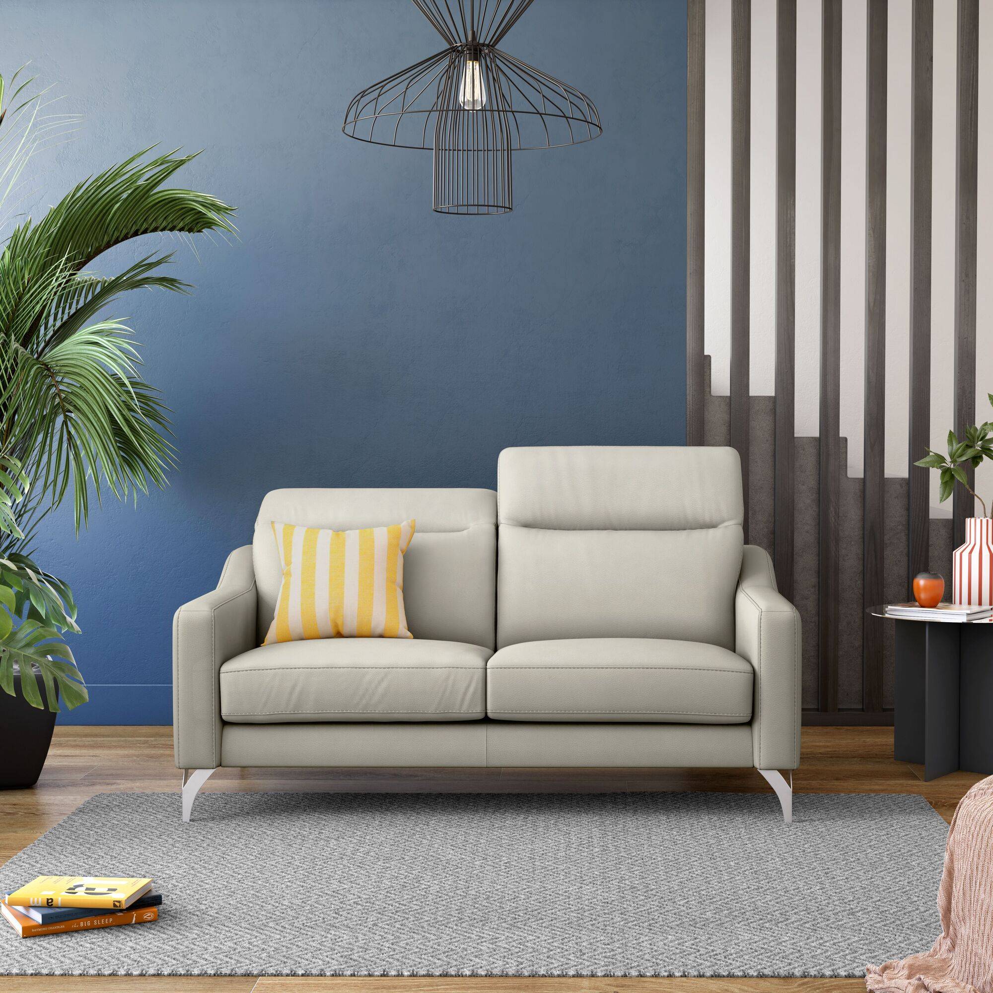 Canapé cuir têtières relevables Ben - Image 1