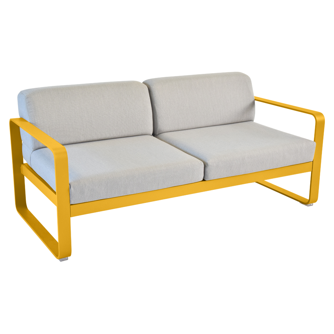 Canapé 2 Places Bellevie Gris Flanelle en Aluminium