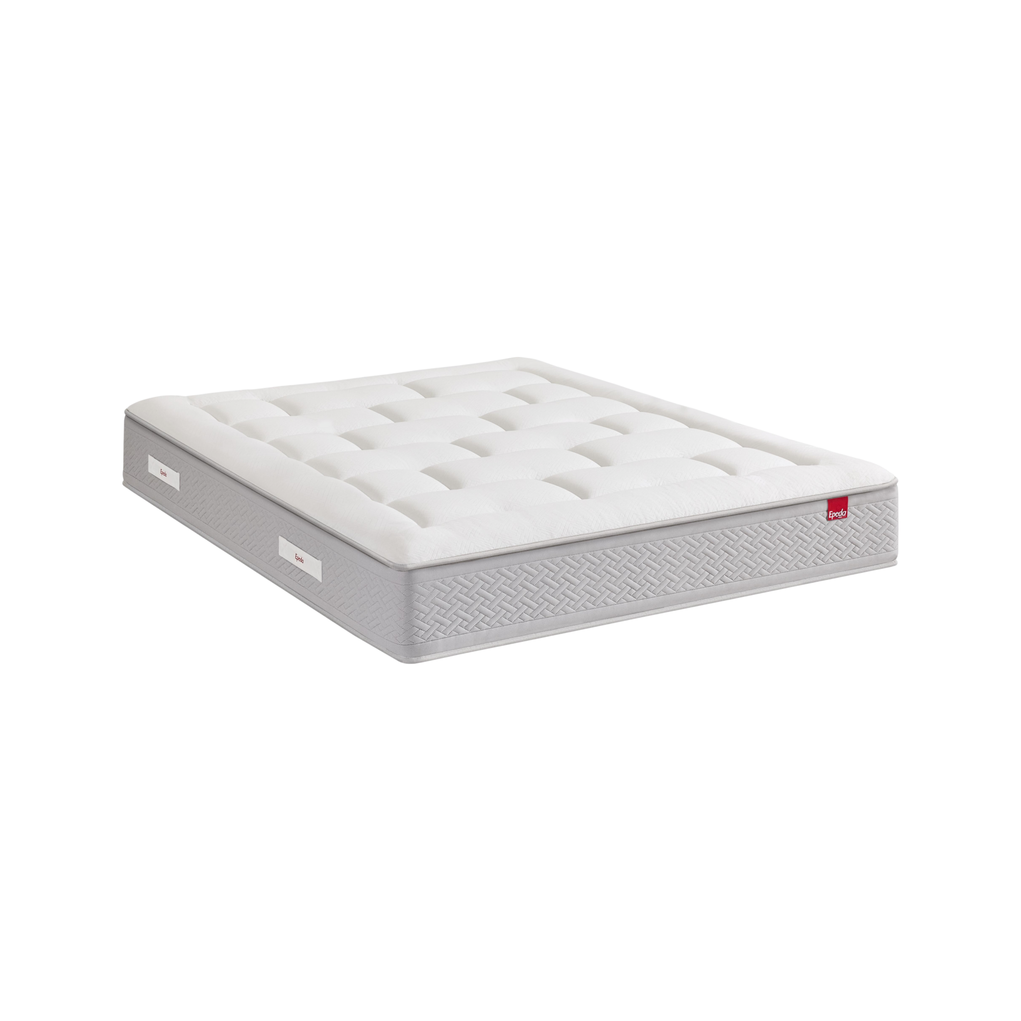 Pensé par Epeda pour sa collection hôtelière, découvrez le matelas L'Étoilé Epeda.Profitez de 30 cm de confort absolu, avec une excellente indépendance de couchage et un soutien précis du corps grâce aux ressorts ensachés et aux zones de soutien ciblées.Vous ressentirez une agréable sensation de légèreté, sans points de pression susceptibles de provoquer des micro-réveils.Les matières premières utilisées sont issues du recyclage, contribuant ainsi à réduire l'impact environnemental.Admirez le moelleux de son capitonnage fait main : un simple regard suffit pour vous donner envie de vous y reposer !