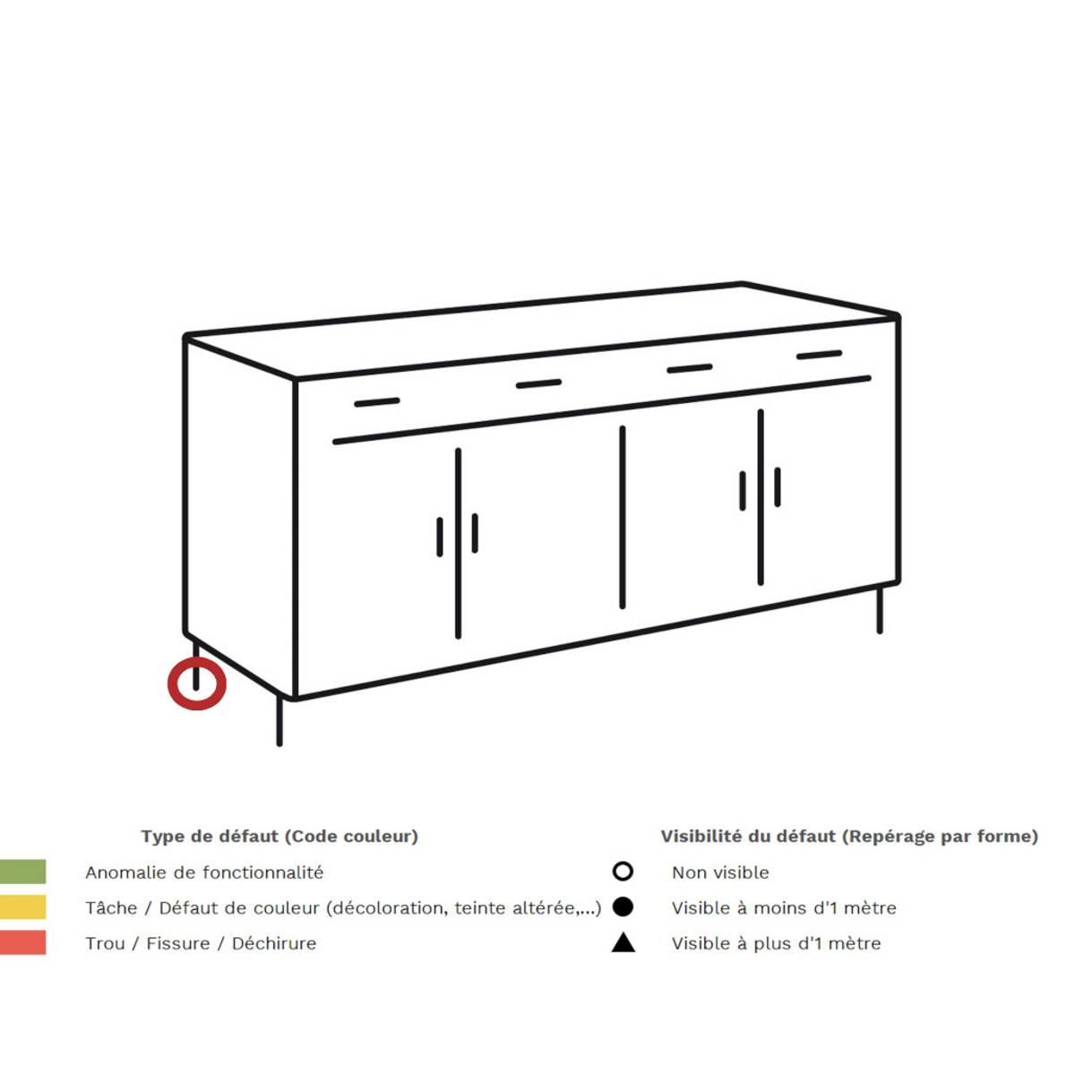 Buffet bois 4 portes Albin CAMIF - Seconde Chance Buffet bois 4 portes Albin CAMIF - Seconde Chance