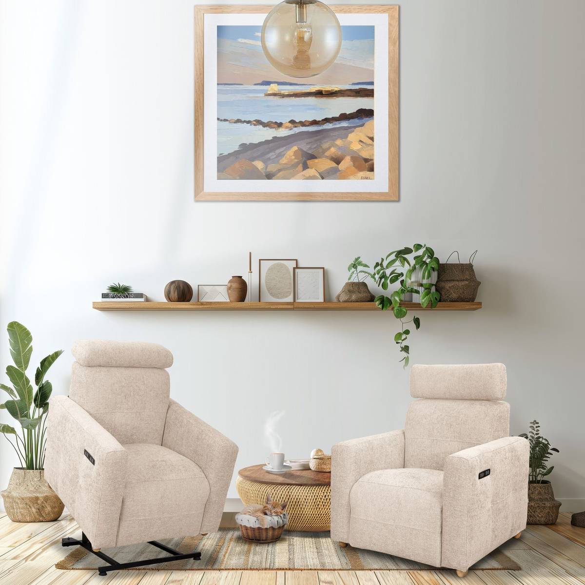 Fauteuil relax releveur électrique tissu Chambord Fauteuil relax releveur électrique tissu Chambord
