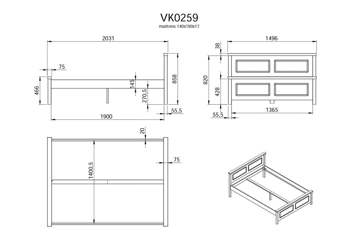 Lit rangement avec tiroir en option Théa Lit rangement avec tiroir en option Théa