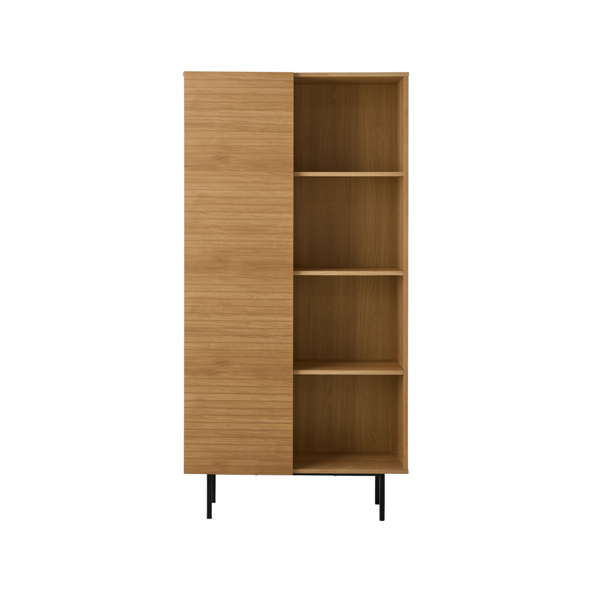 Buffet haut 1 porte bois pieds métal  Alex CAMIF