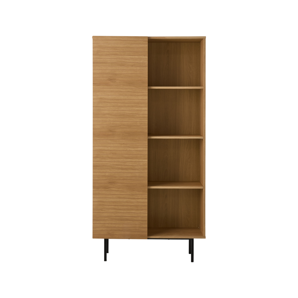 Buffet haut 1 porte bois pieds métal Alex CAMIF Buffet haut 1 porte bois pieds métal Alex CAMIF