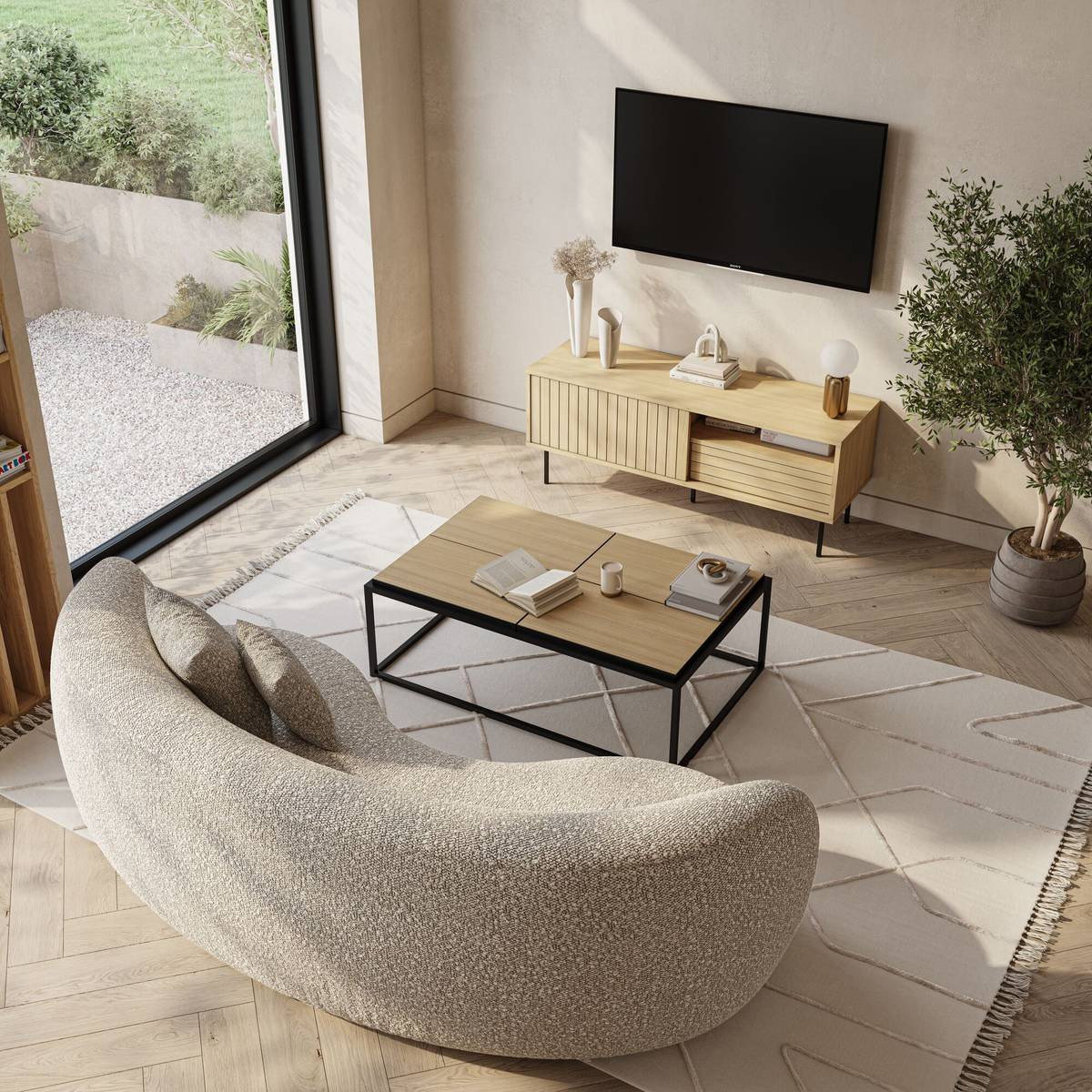 Table basse rectangulaire 4 plateaux Taline Table basse rectangulaire 4 plateaux Taline